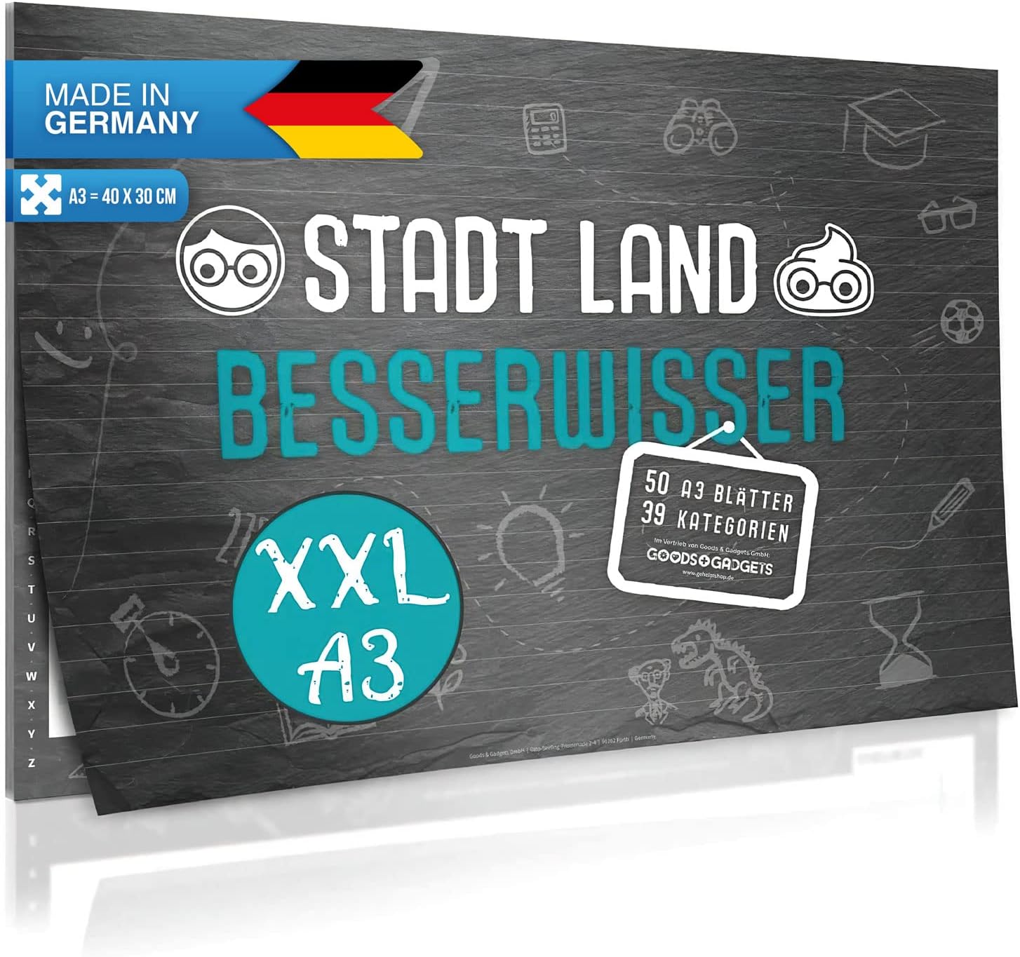Stadt, Land, Besserwisser XXL – DIN A3 Spielblock für Familien