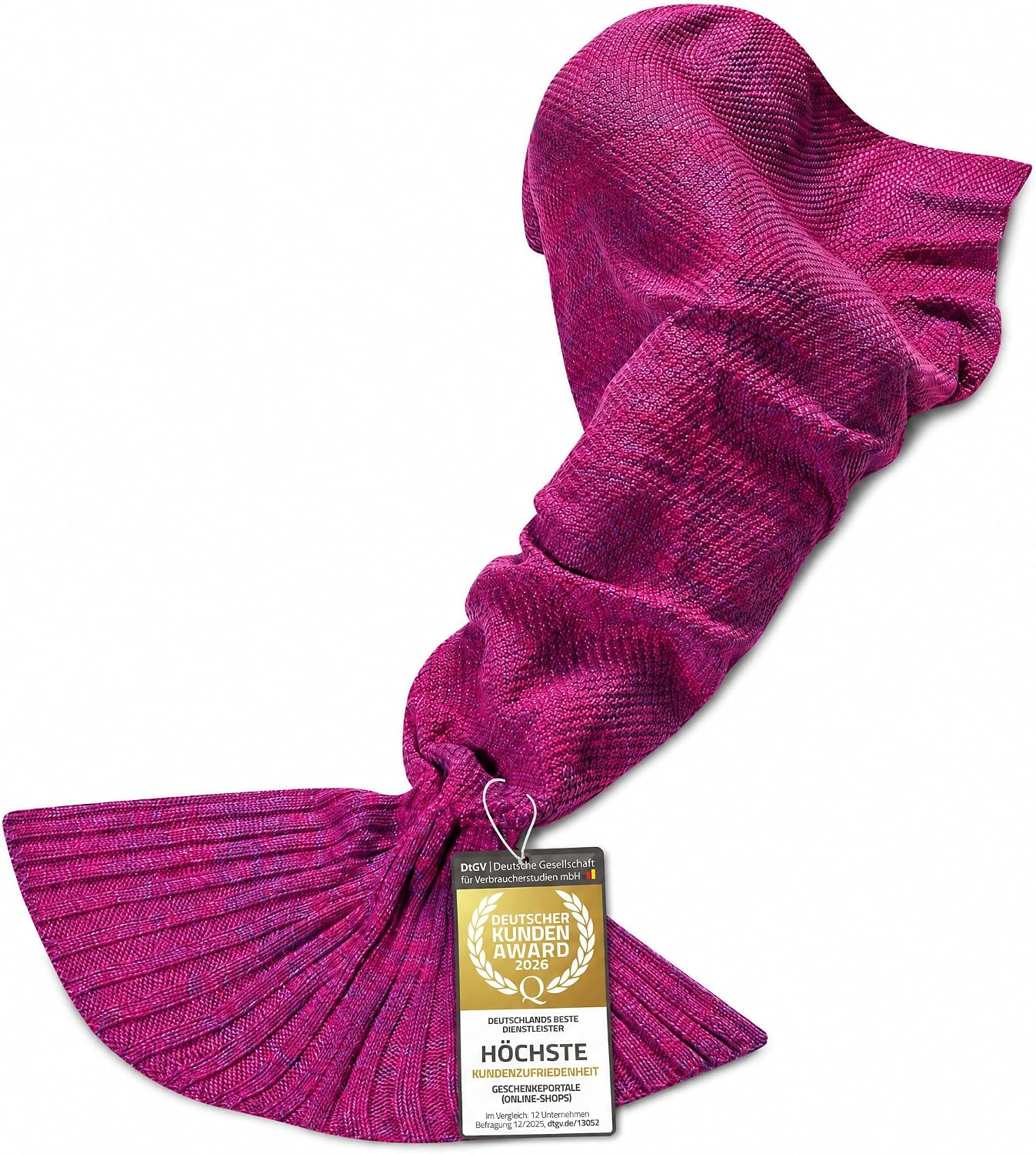 Feluna Meerjungfrau Kuscheldecke – 180x85 cm – Weiche Strickdecke