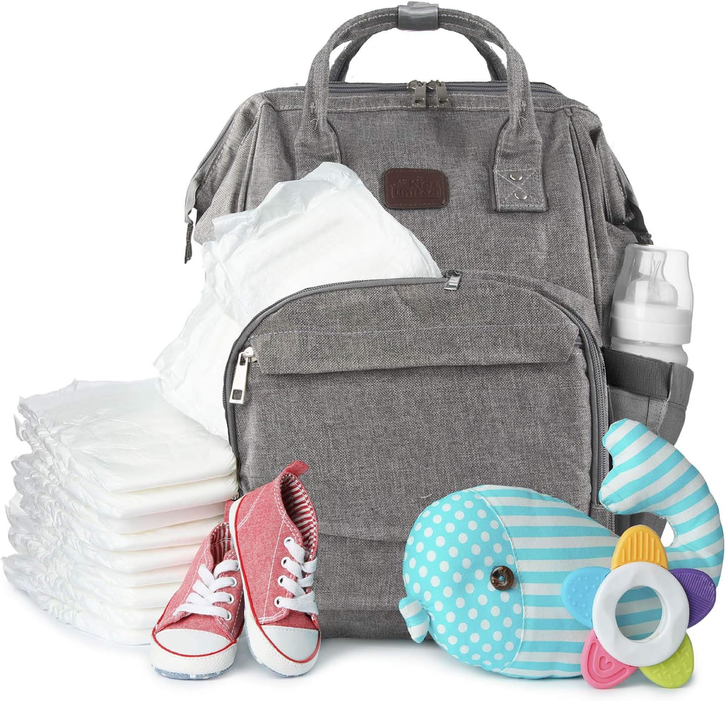 Baby Wickelrucksack Deluxe Set mit Babybett & Wickelauflage