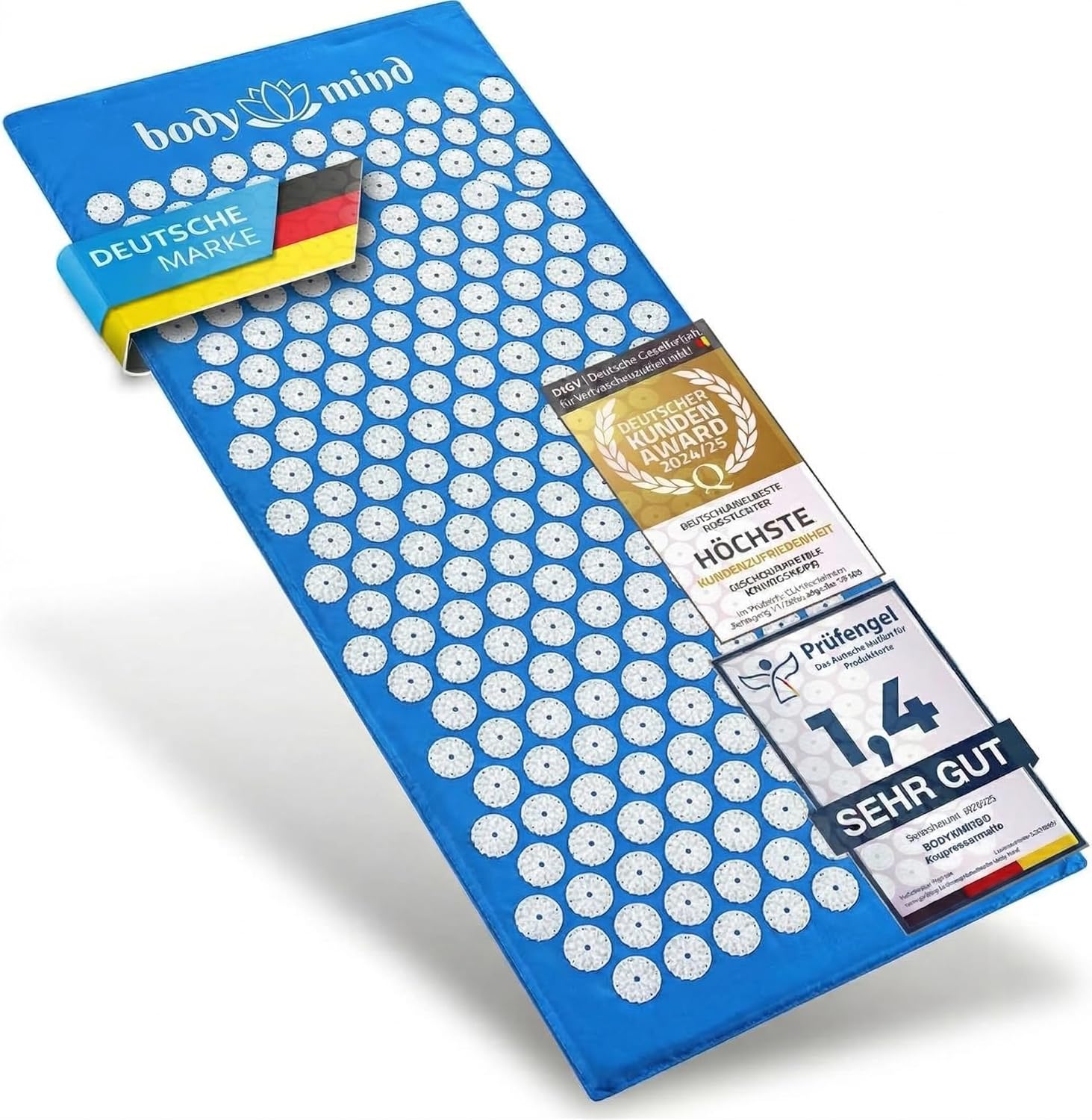 Akupressurmatte Set mit Kissen - 7140 Spitzen für Tiefenentspannung