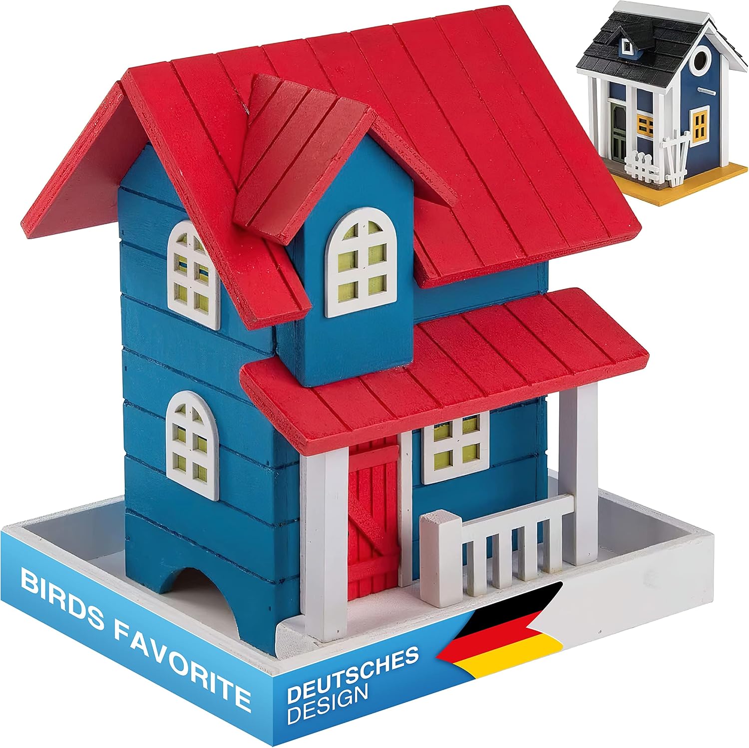 Luxus Vogelhaus im Landhaus-Stil - Fertig montiertes Futterhaus