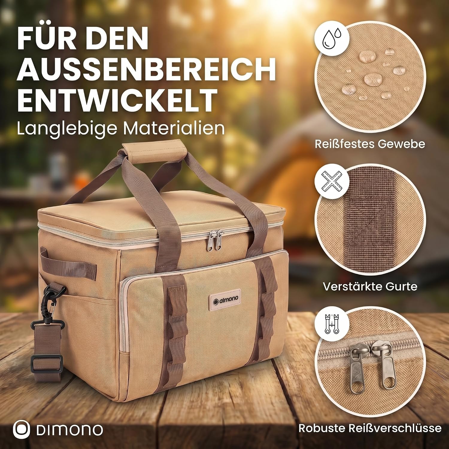 XXL Kühltasche 45L - Isolierte Thermotasche für Picknick & Camping