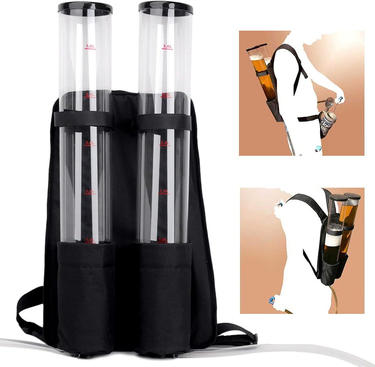 Bierrucksack Duo 6L - Mobiler Getränkerucksack für Partys & Festivals