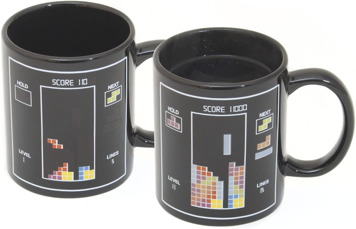 Thermo-Tasse Tetris-Design – Magischer Farbwechsel Kaffeebecher