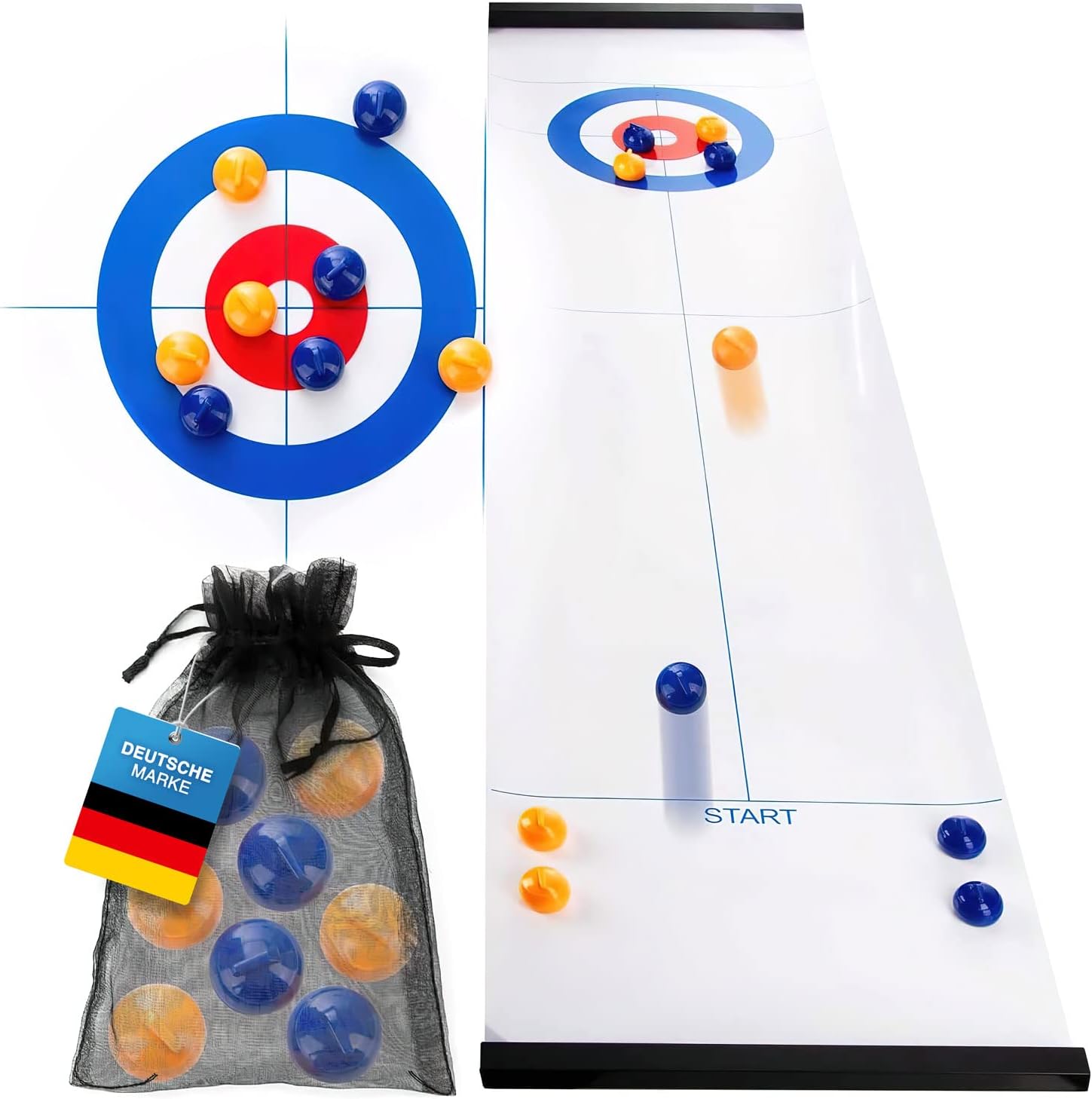 Curling Spiel Set - Tisch-Eisstockschießen & Shuffleboard für Familien