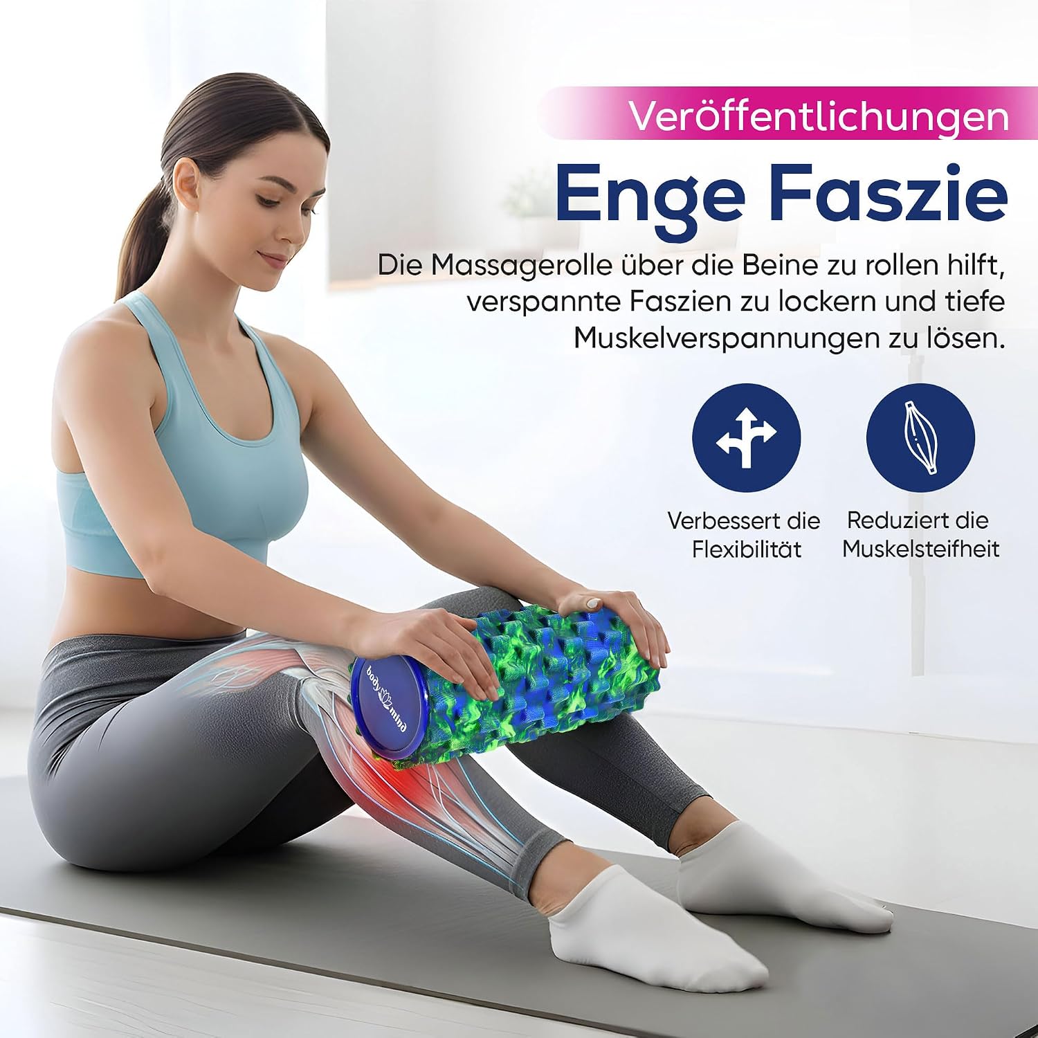 Body & Mind Faszienrolle – Massage-Rolle für Faszientraining