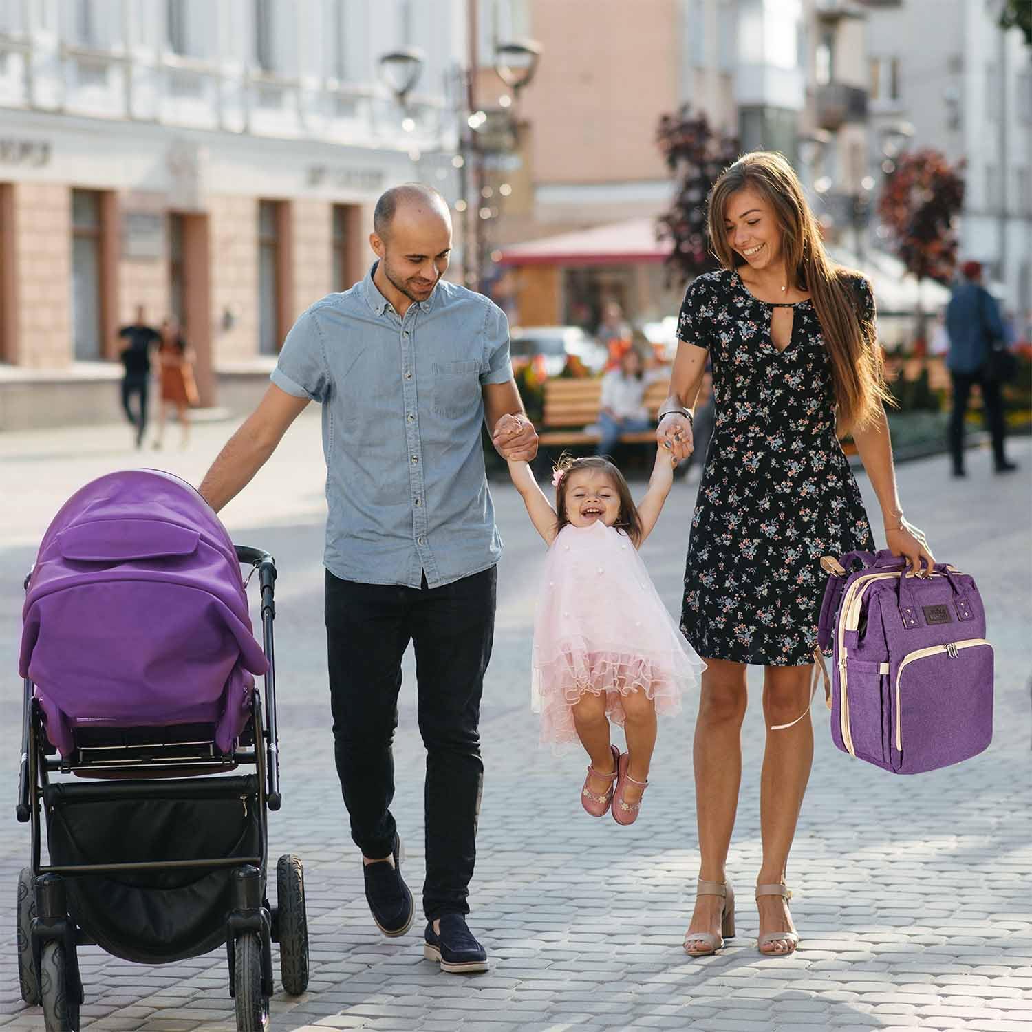 all Kids United® 2in1 Wickelrucksack & Reisebett – Premium Qualität