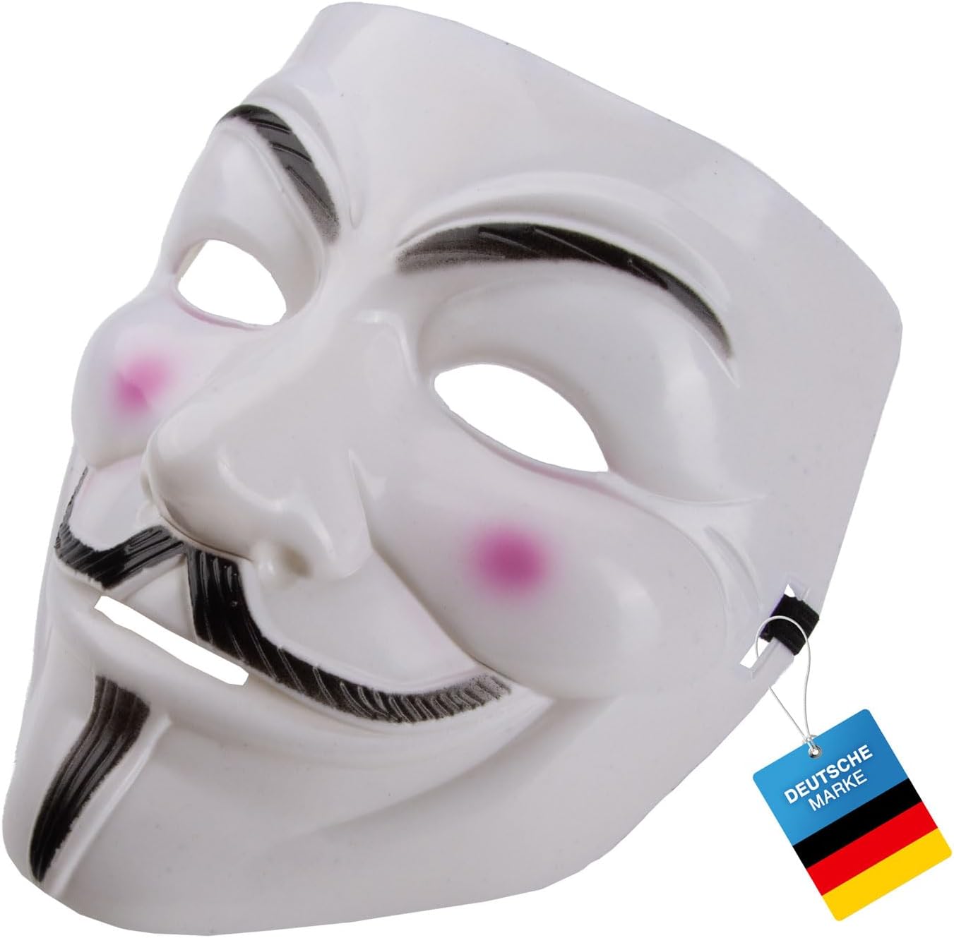 Anonymous Maske - V wie Vendetta Guy Fawkes Kostüm für Halloween