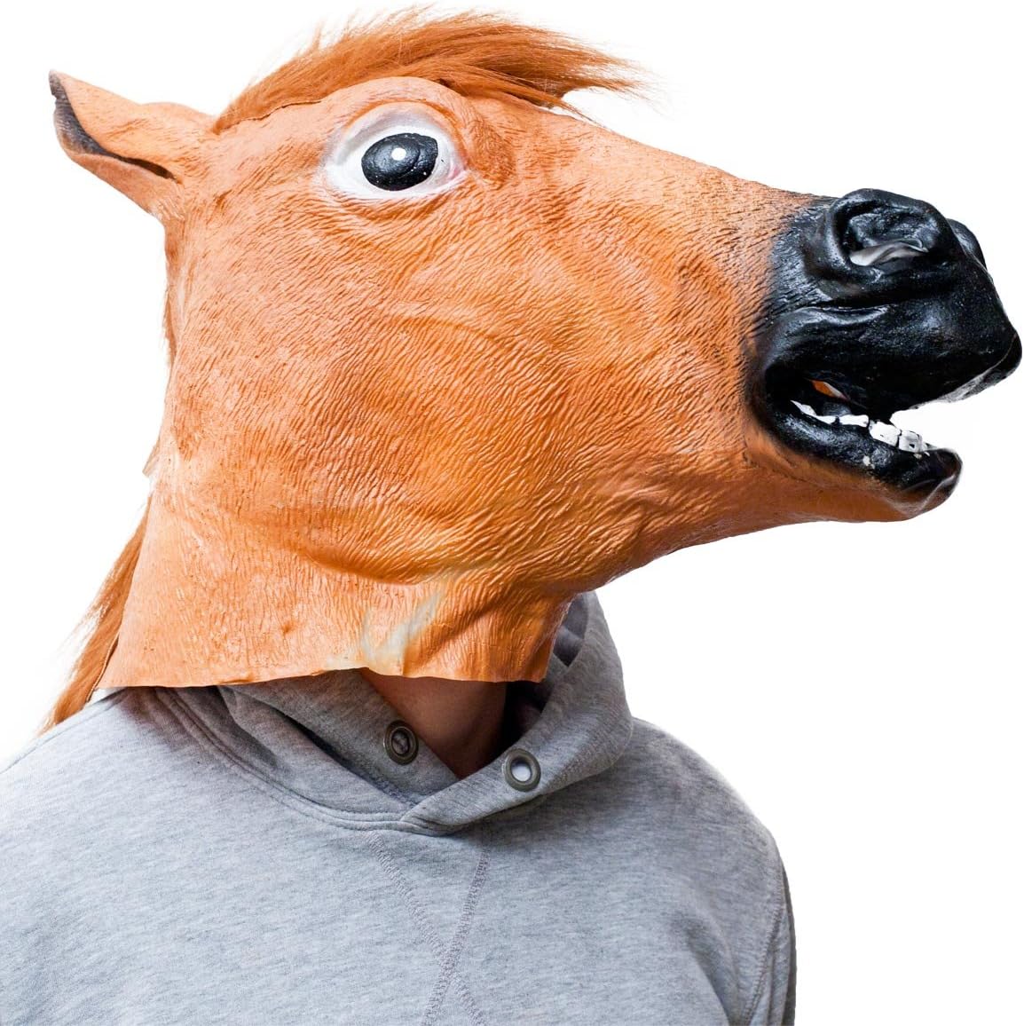 Pferdemaske - Realistische Latex-Maske für Halloween & Kostümpartys