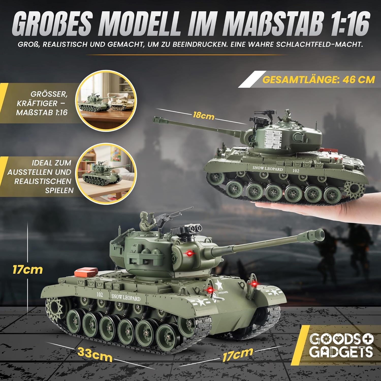 M26 Pershing RC Panzer 1:16 – Ferngesteuertes Modellbau-Highlight
