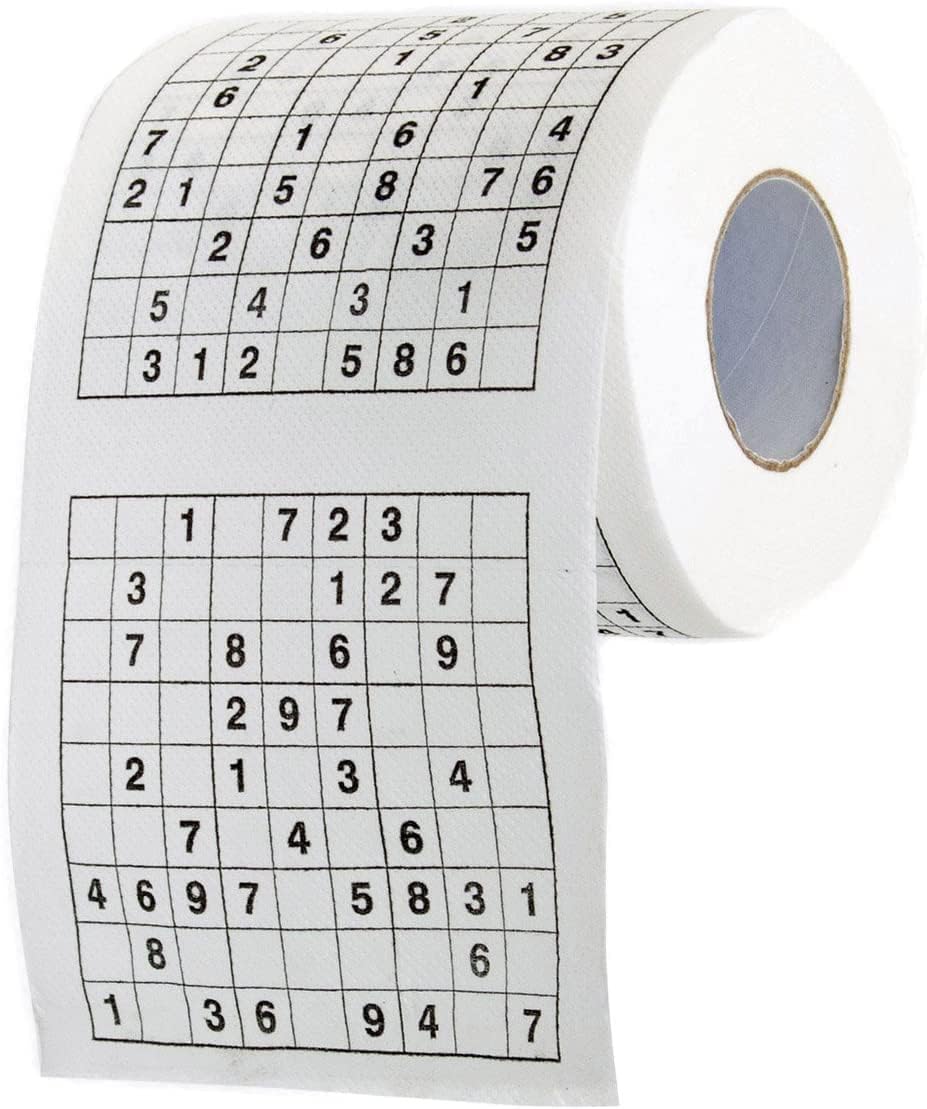 Sudoku-Klopapier - Witziges Rätsel-Toilettenpapier als Geschenkidee