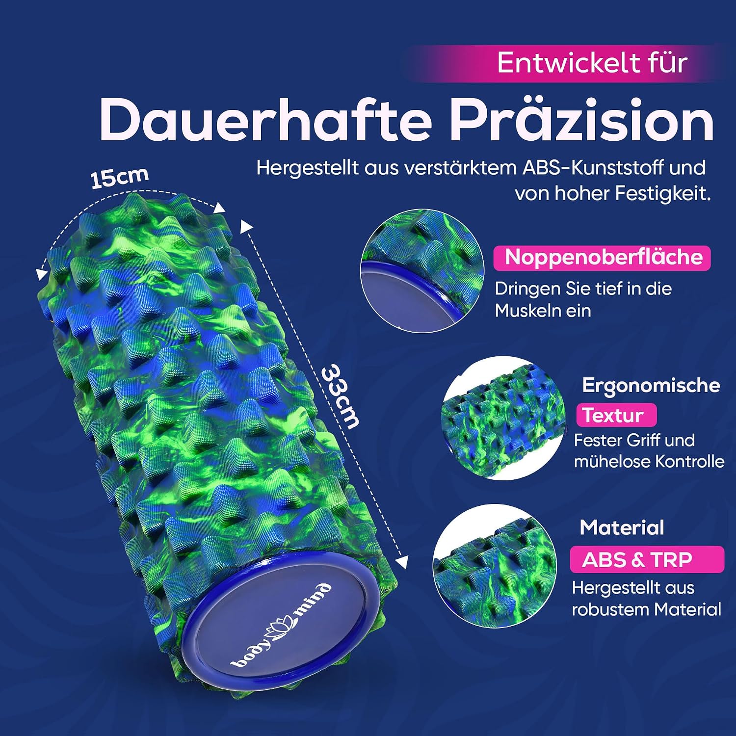 Body & Mind Faszienrolle – Massage-Rolle für Faszientraining