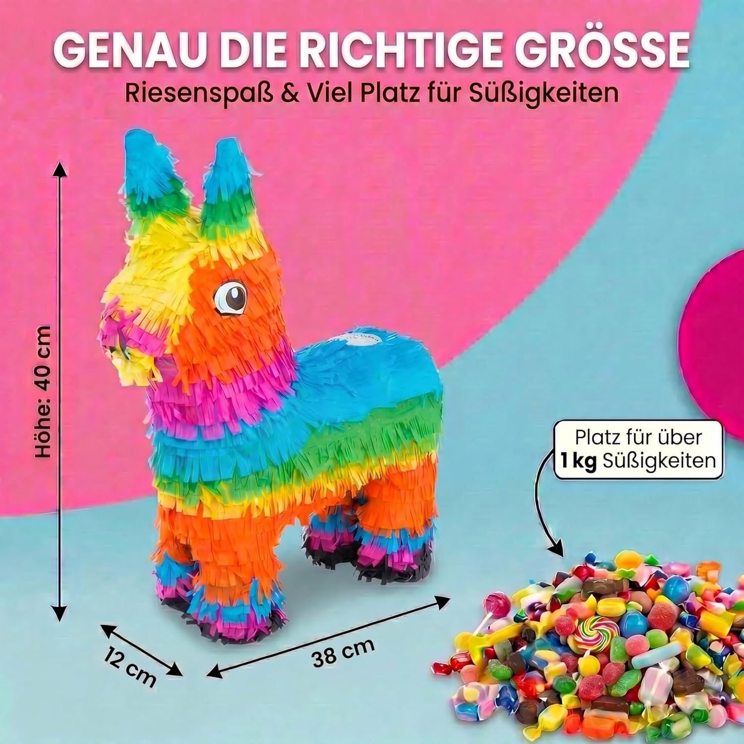 Esel Pinata zum Befüllen – Party-Spaß & Geburtstags-Deko