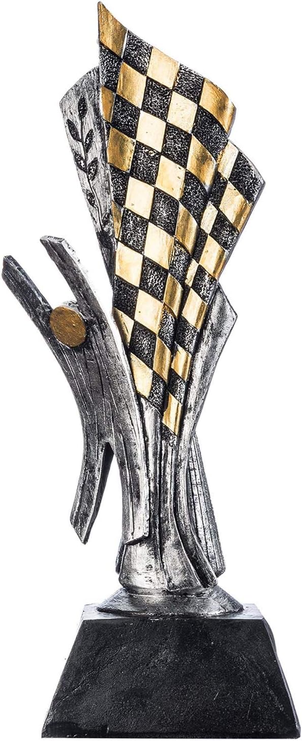 Motorsport Sieger-Pokal - 36cm Goldene Gokart Trophäe