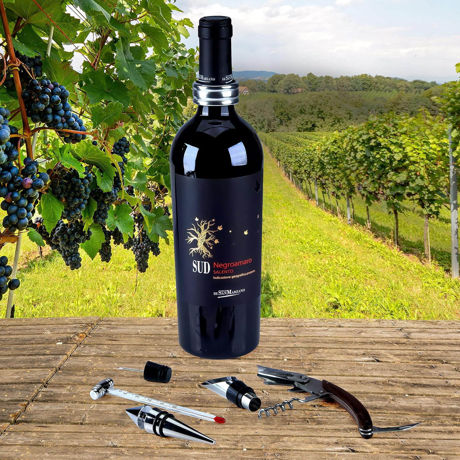 Edles Wein Sommelier-Set in Holzbox - Das perfekte Geschenkset