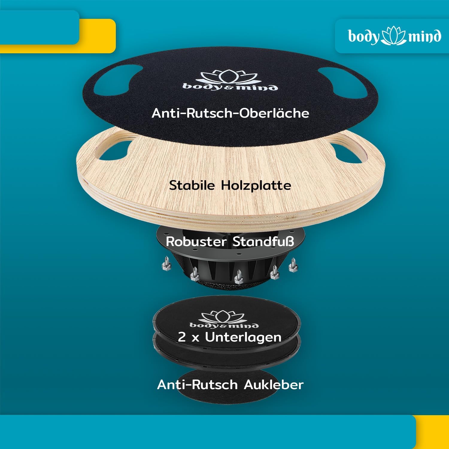 Balance-Board Deluxe – Stabiles Wackelbrett für Core & Fitness