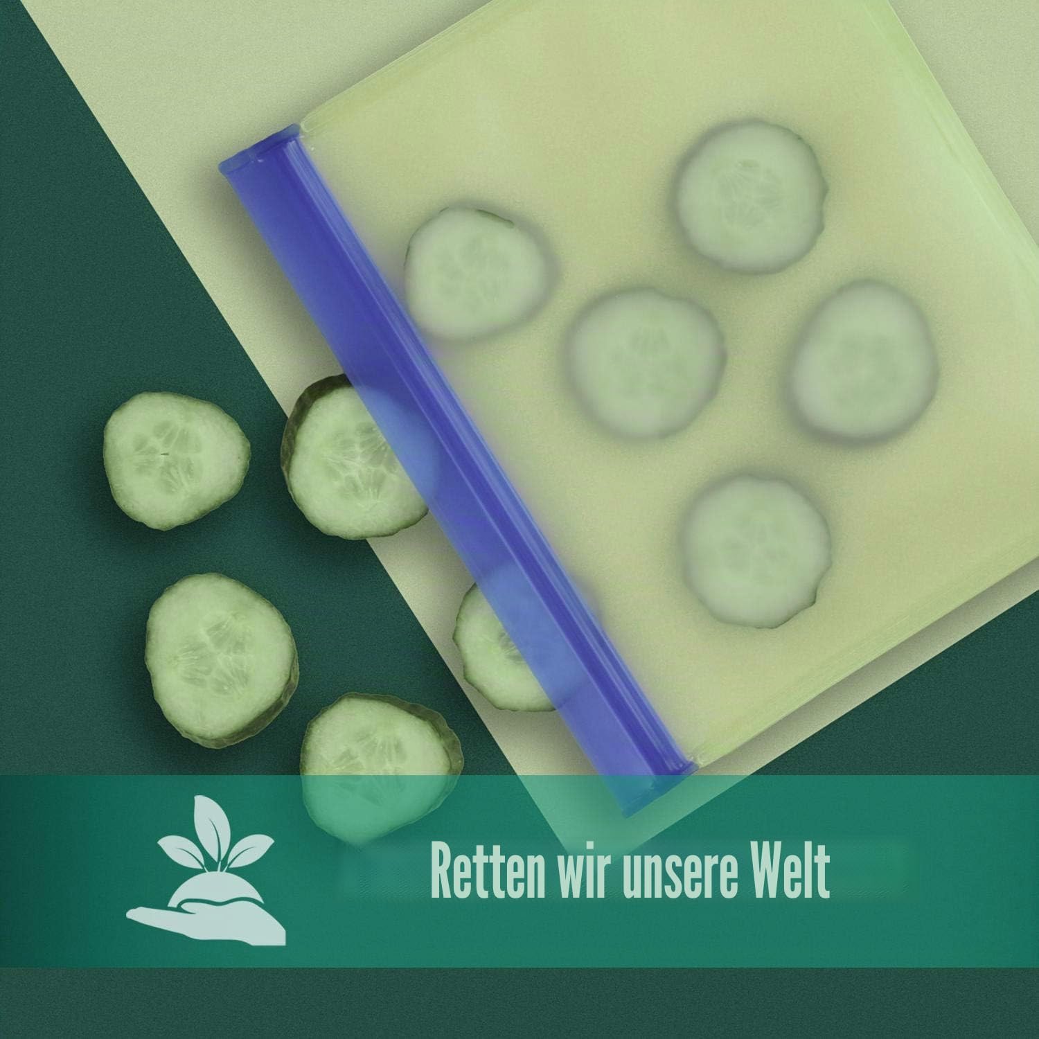3er Set Wiederverwendbare Silikonbeutel - Auslaufsicher & Robust