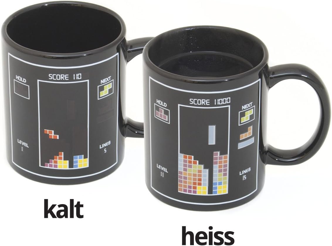 Thermo-Tasse Tetris-Design – Magischer Farbwechsel Kaffeebecher
