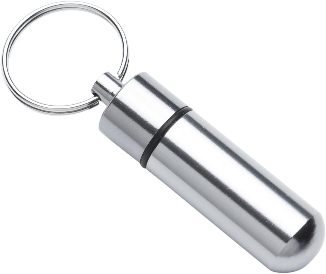 Wasserdichte Aluminium Pillendose für Schlüsselbund - Robust & Klein