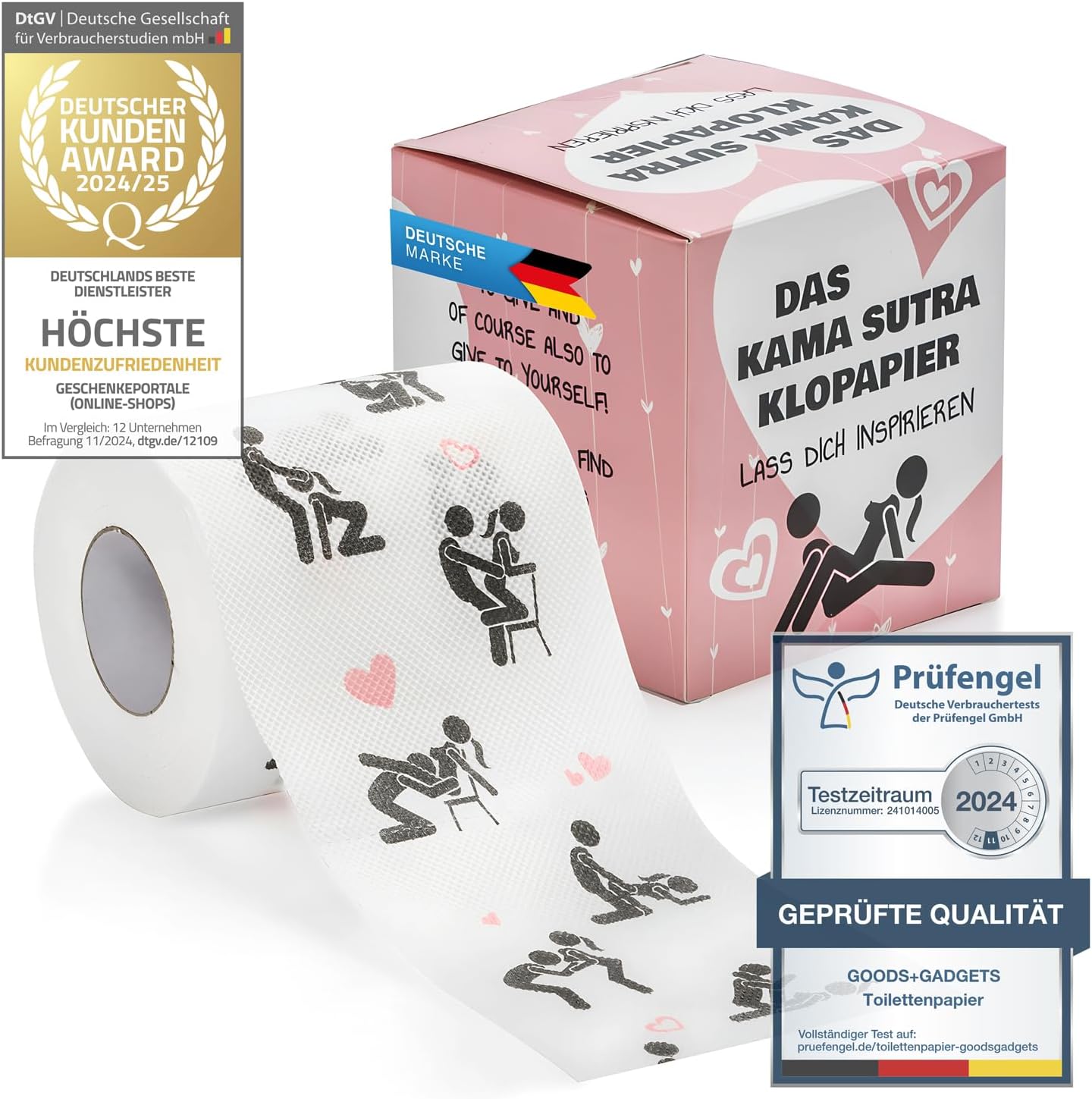 Kamasutra Toilettenpapier - Lustiges Fun Klopapier Geschenk