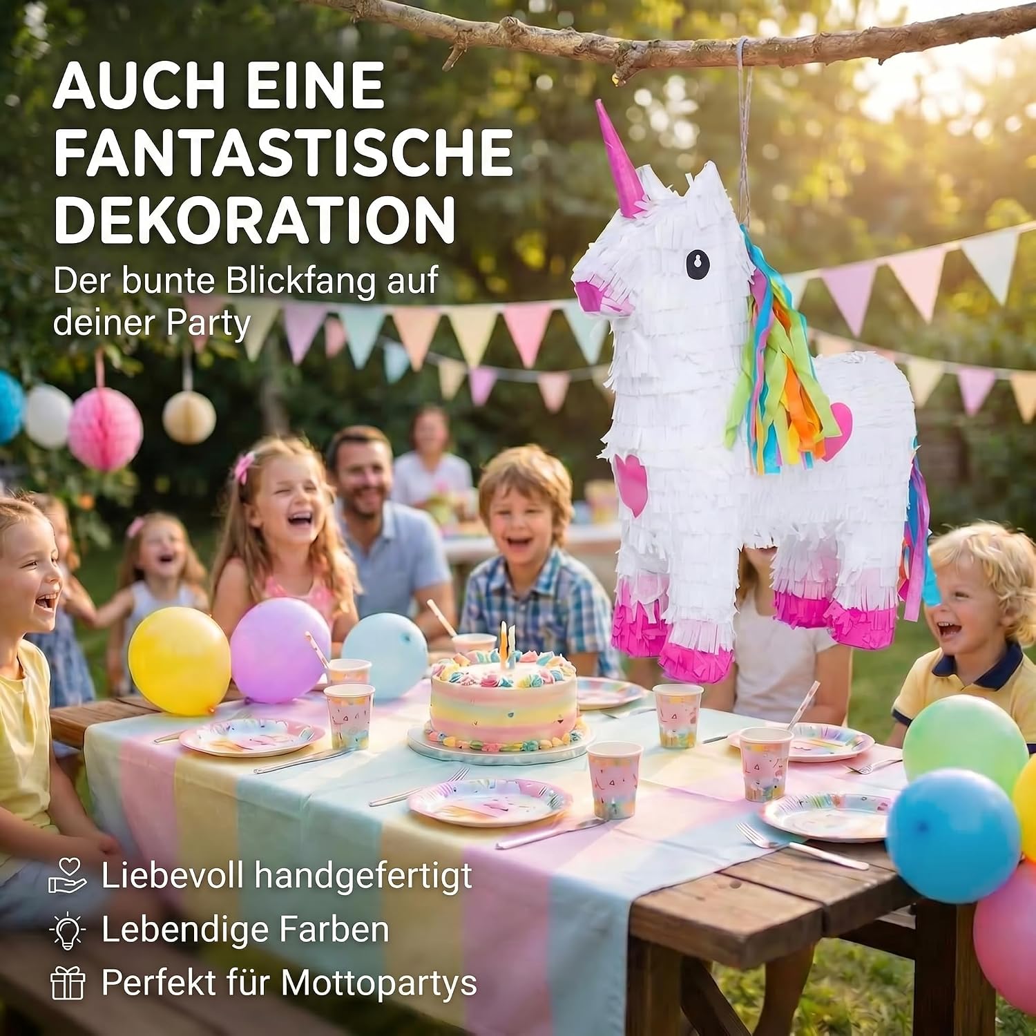 Pinata "Einhorn - Geburtstags Pinatas zum Befüllen