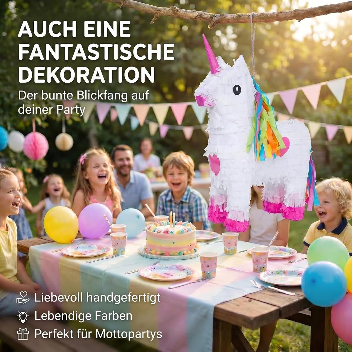 Pinata "Einhorn - Geburtstags Pinatas zum Befüllen