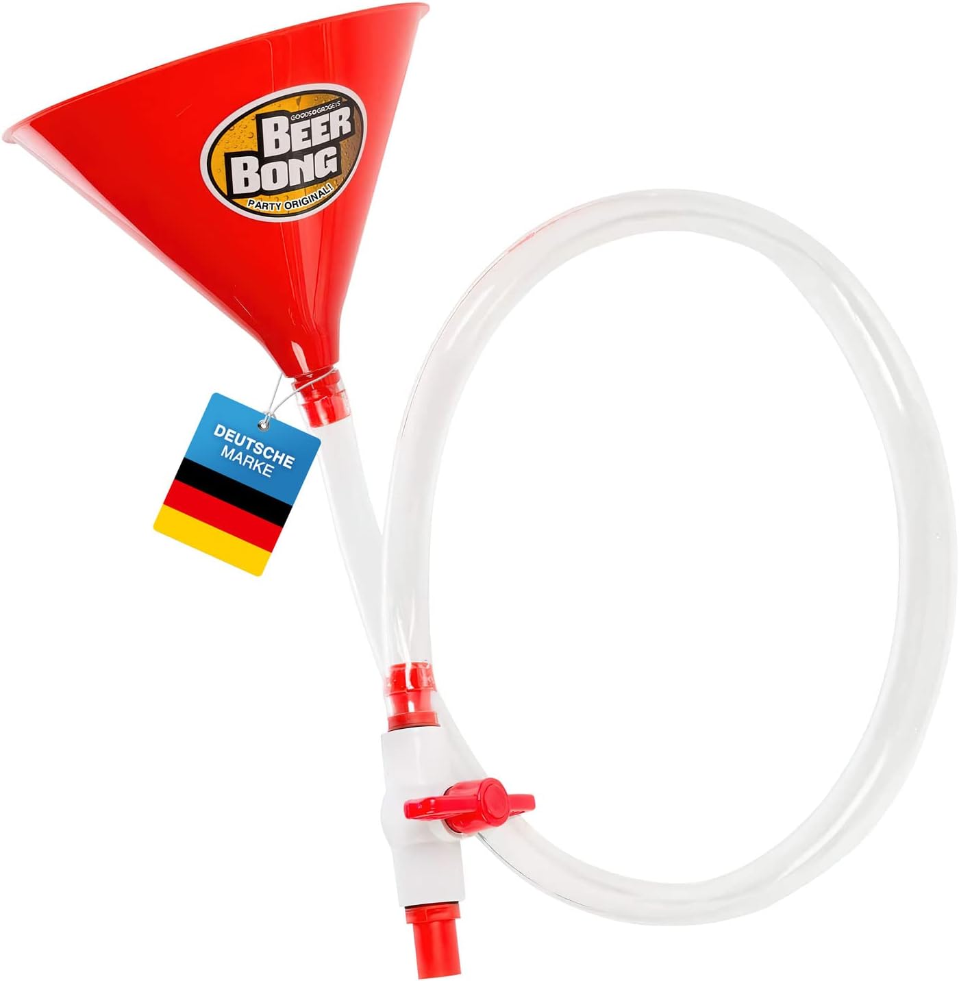 Bierbong Trichter - Party Bierstürzer mit Ventil & Schlauch