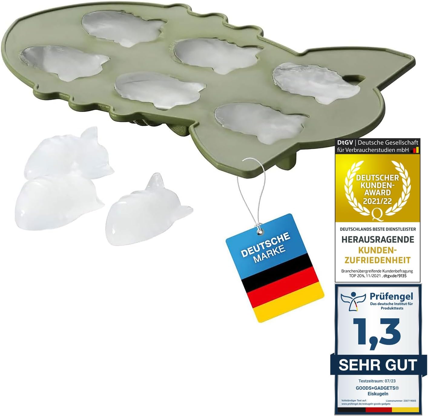 AK47 Eiswürfelform aus Silikon - 10er Patronen-Eiswürfel-Magazin