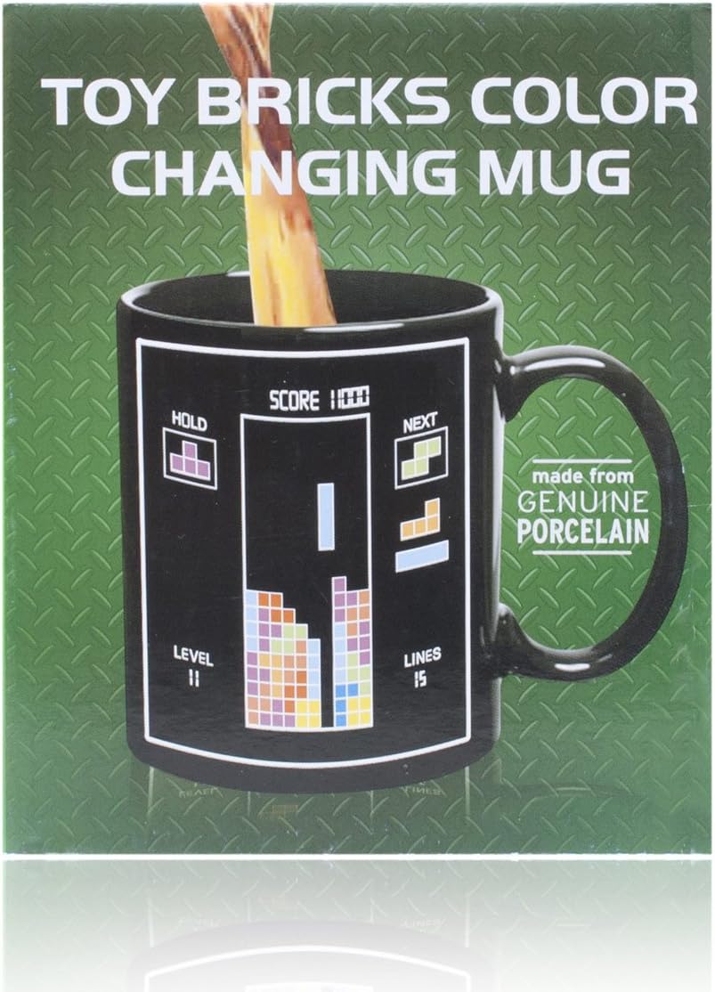 Thermo-Tasse Tetris-Design – Magischer Farbwechsel Kaffeebecher