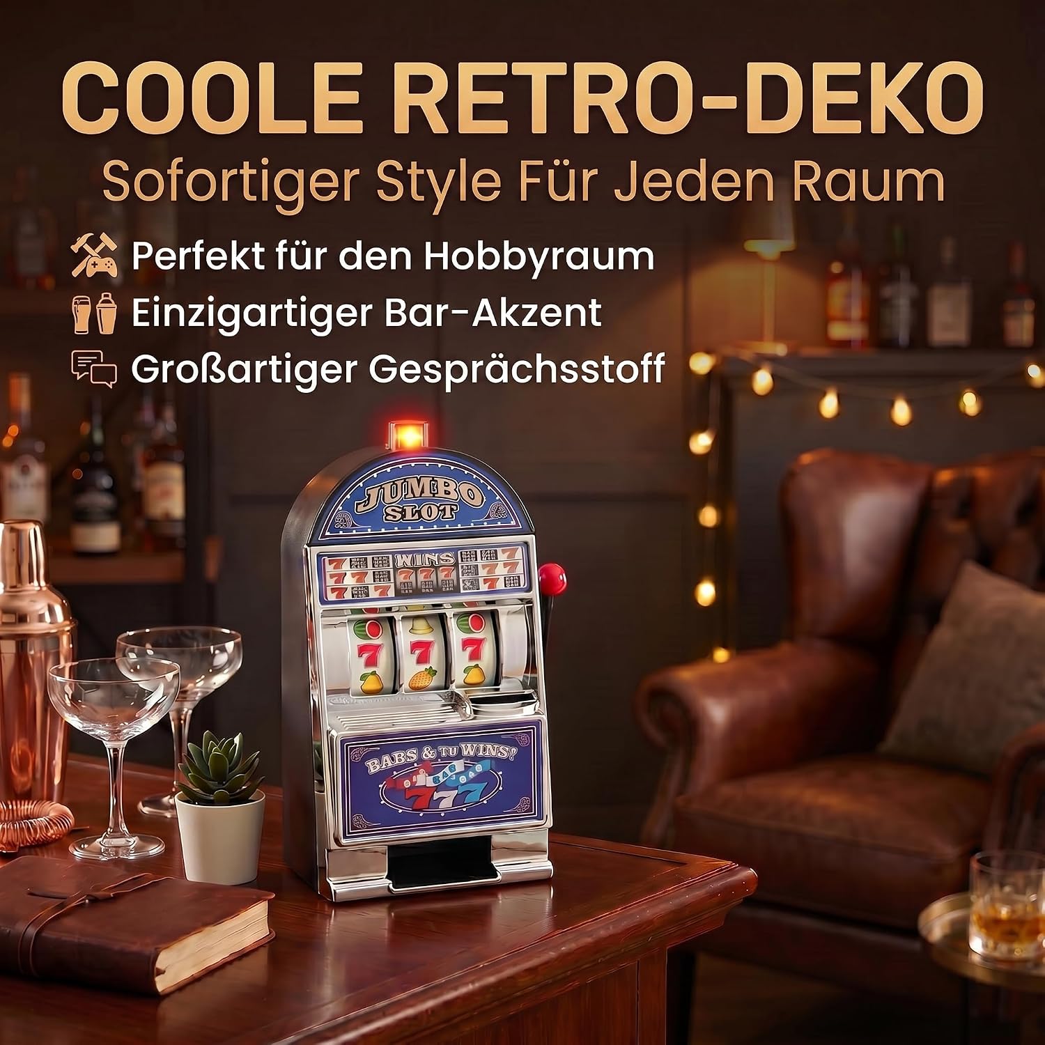 Einarmiger Bandit Slot Machine - Retro Spielautomat & Spardose