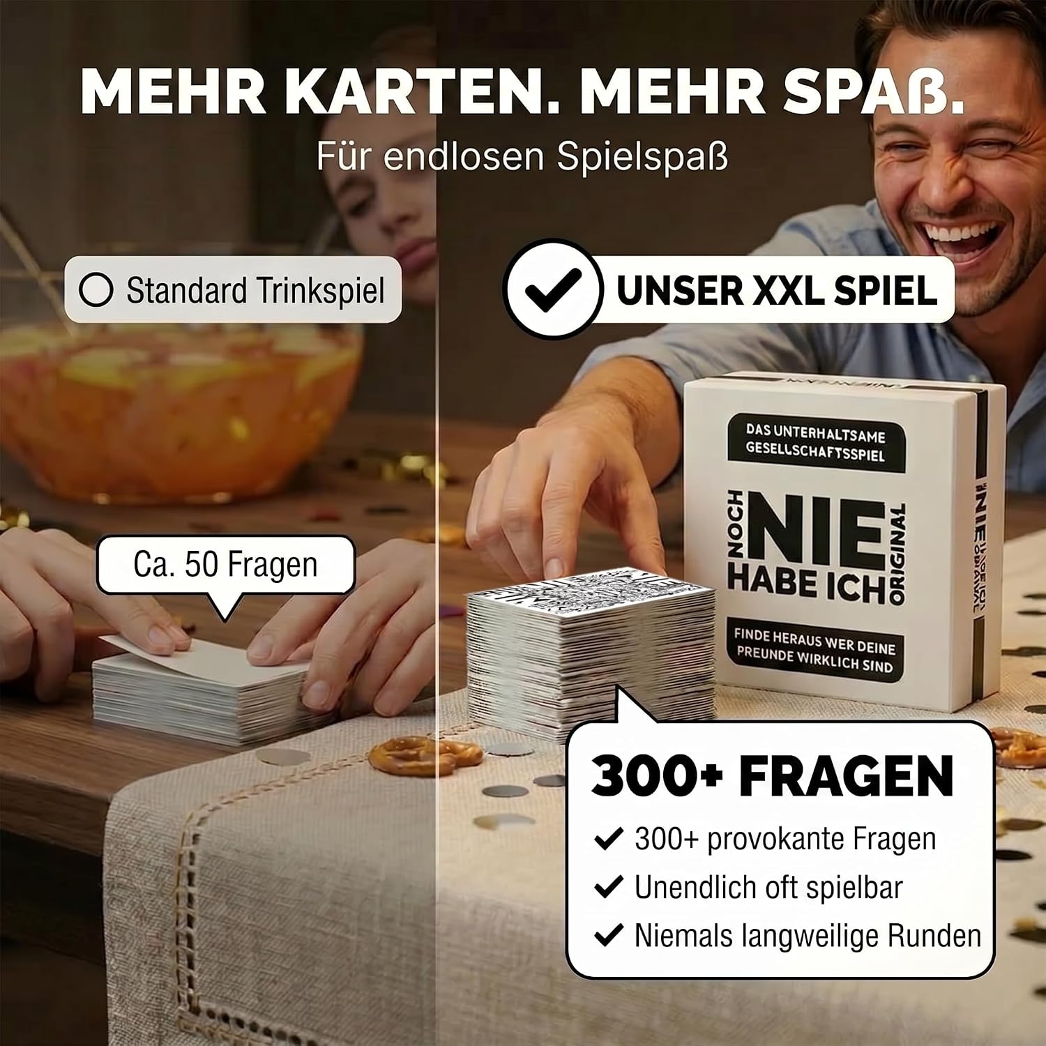 Noch NIE habe ich Partyspiel - Trinkspiel mit 300 Fragen
