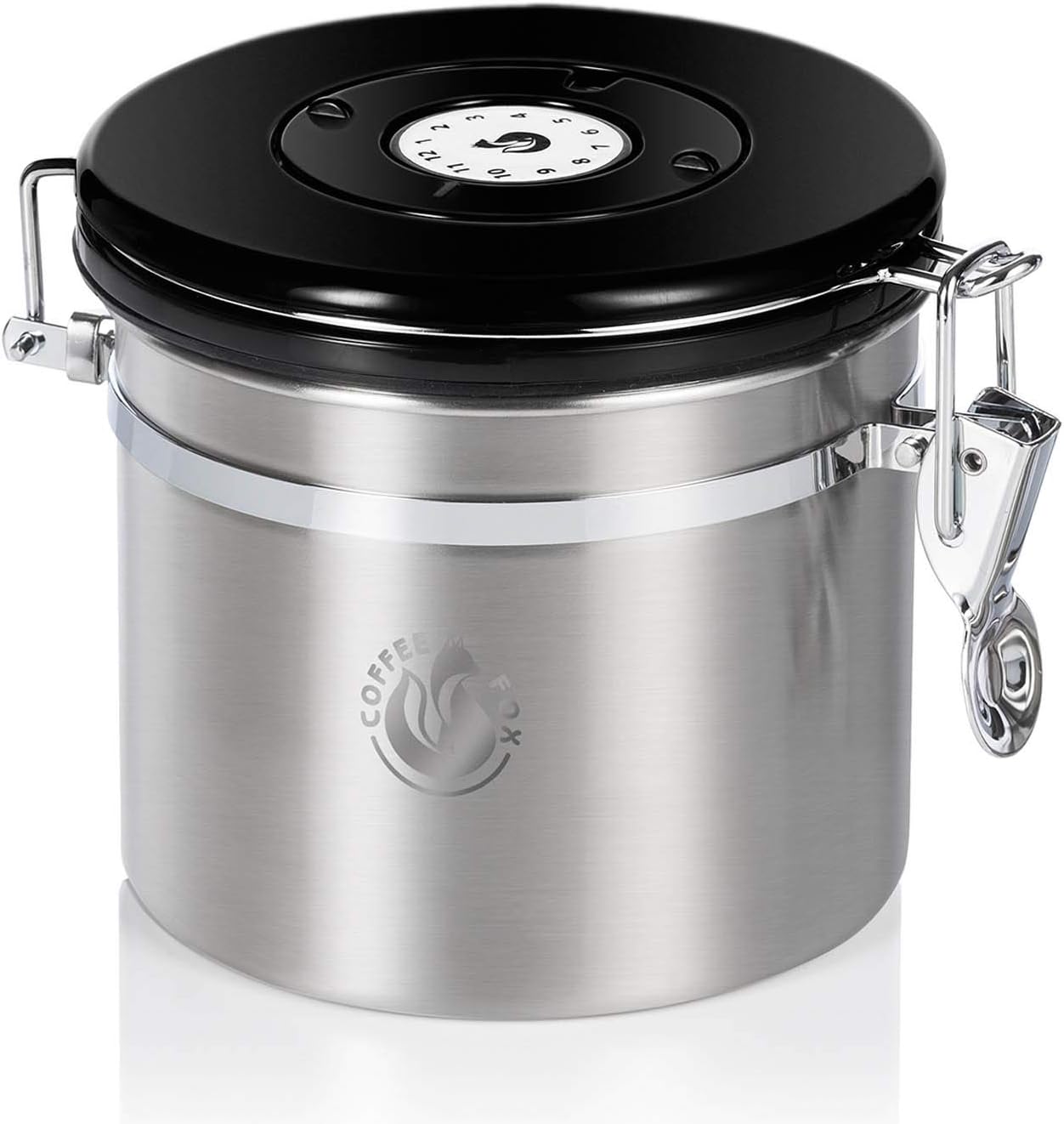 Kaffeedose Edelstahl 900ml - Luftdichter Vakuum-Kaffeebehälter