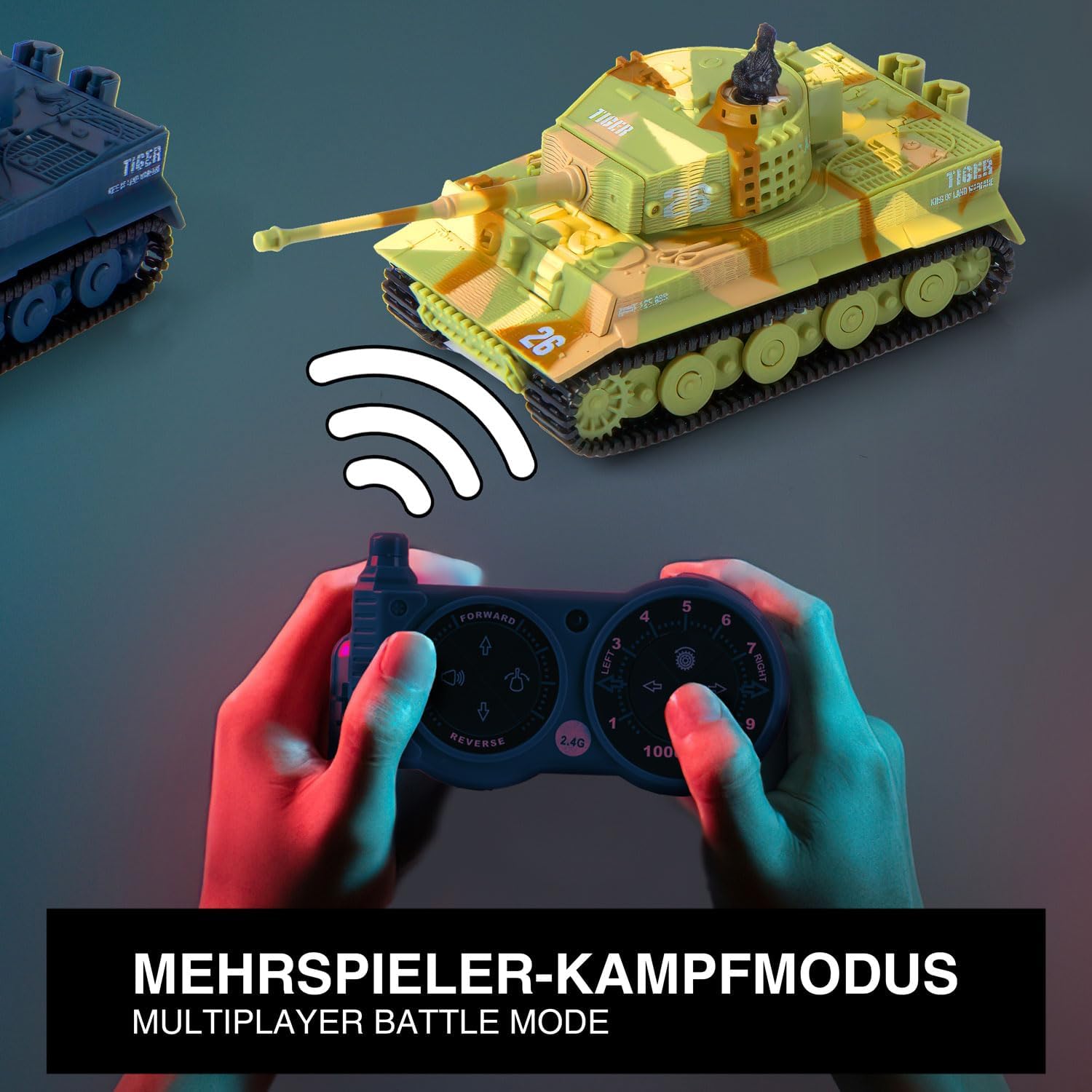 RC Mini-Panzer Tiger I - Ferngesteuertes Modell mit Schussfunktion