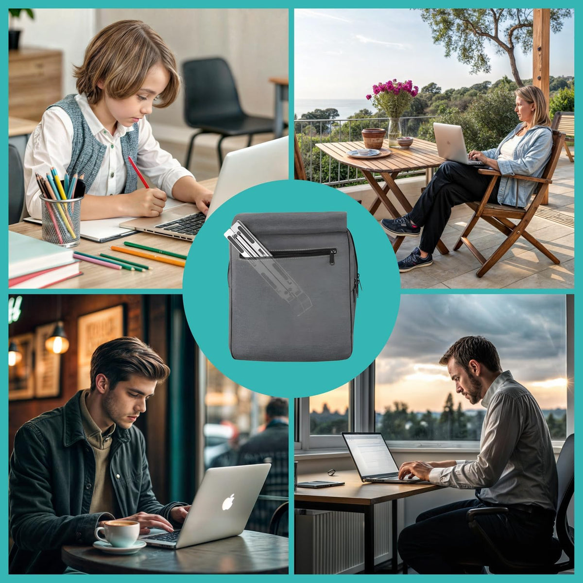 Ergonomische Laptophalterung – Faltbar & Höhenverstellbar