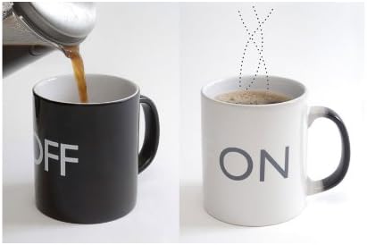 On/Off Kaffeetasse mit Thermo-Farbwechsel - Lustiger Keramikbecher