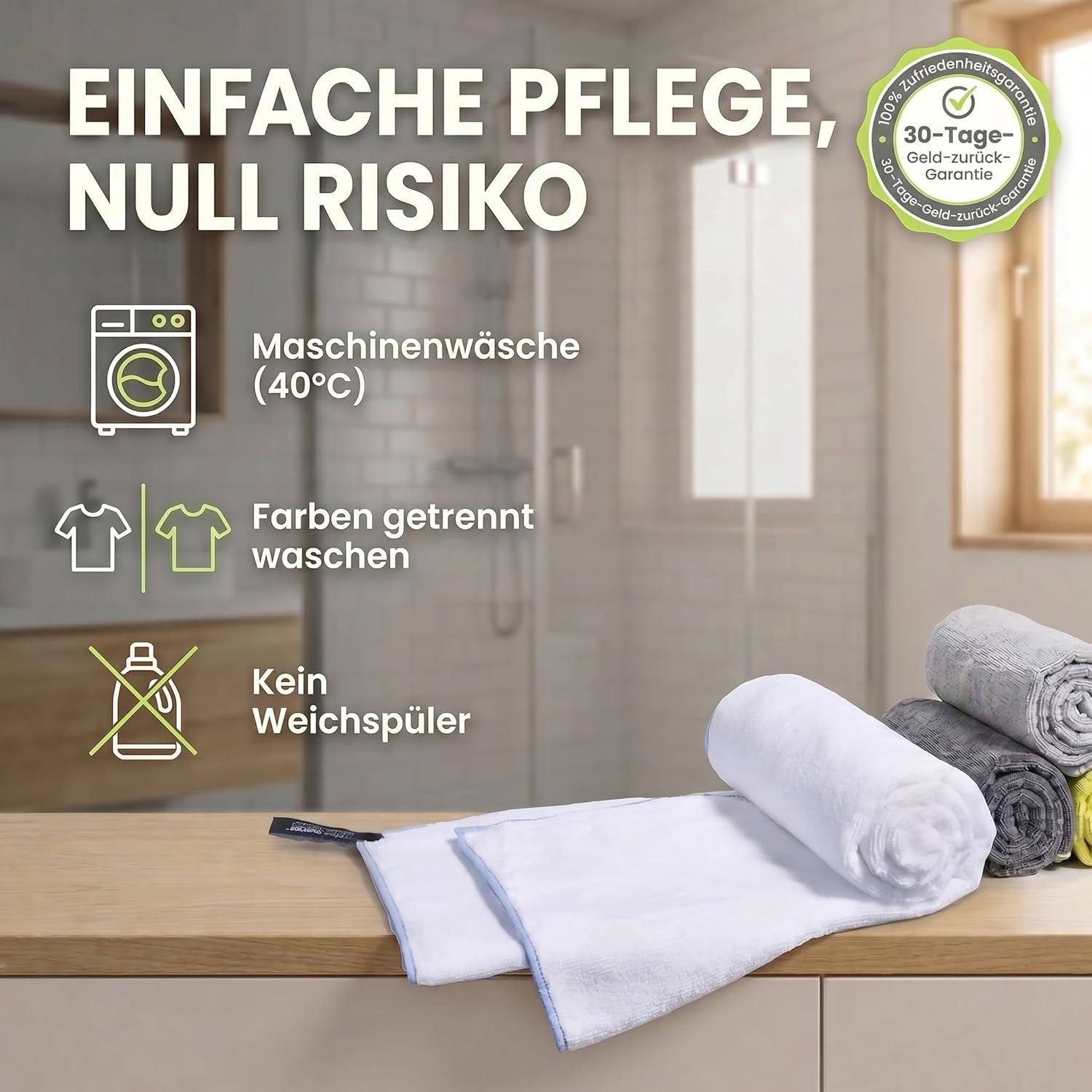 Mikrofaser Reisehandtuch 80x40 cm - Schnelltrocknend & Kompakt