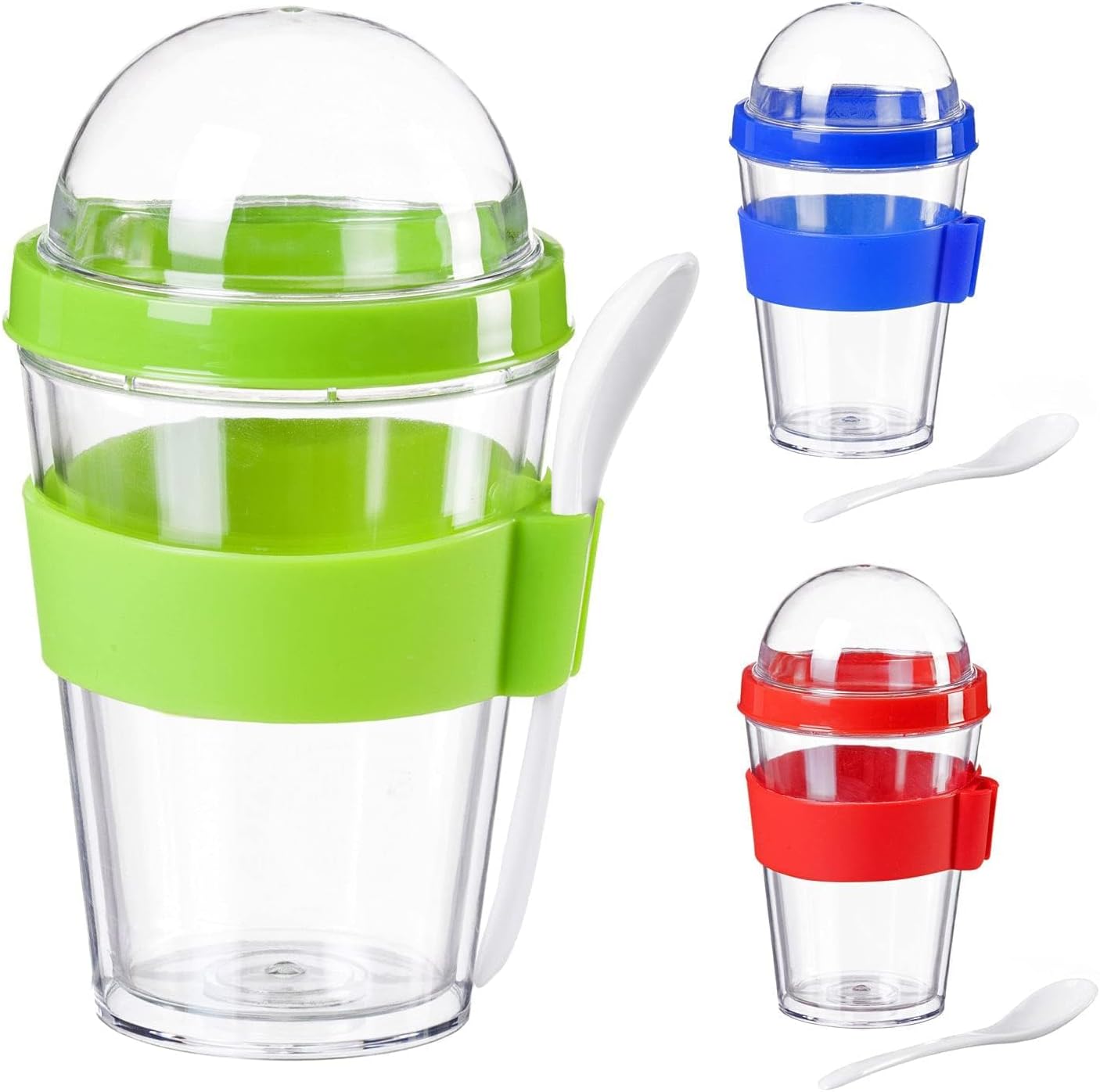 Joghurt- & Müsli-Becher für Unterwegs - 2-in-1 Müsli 2 go Becher Blau