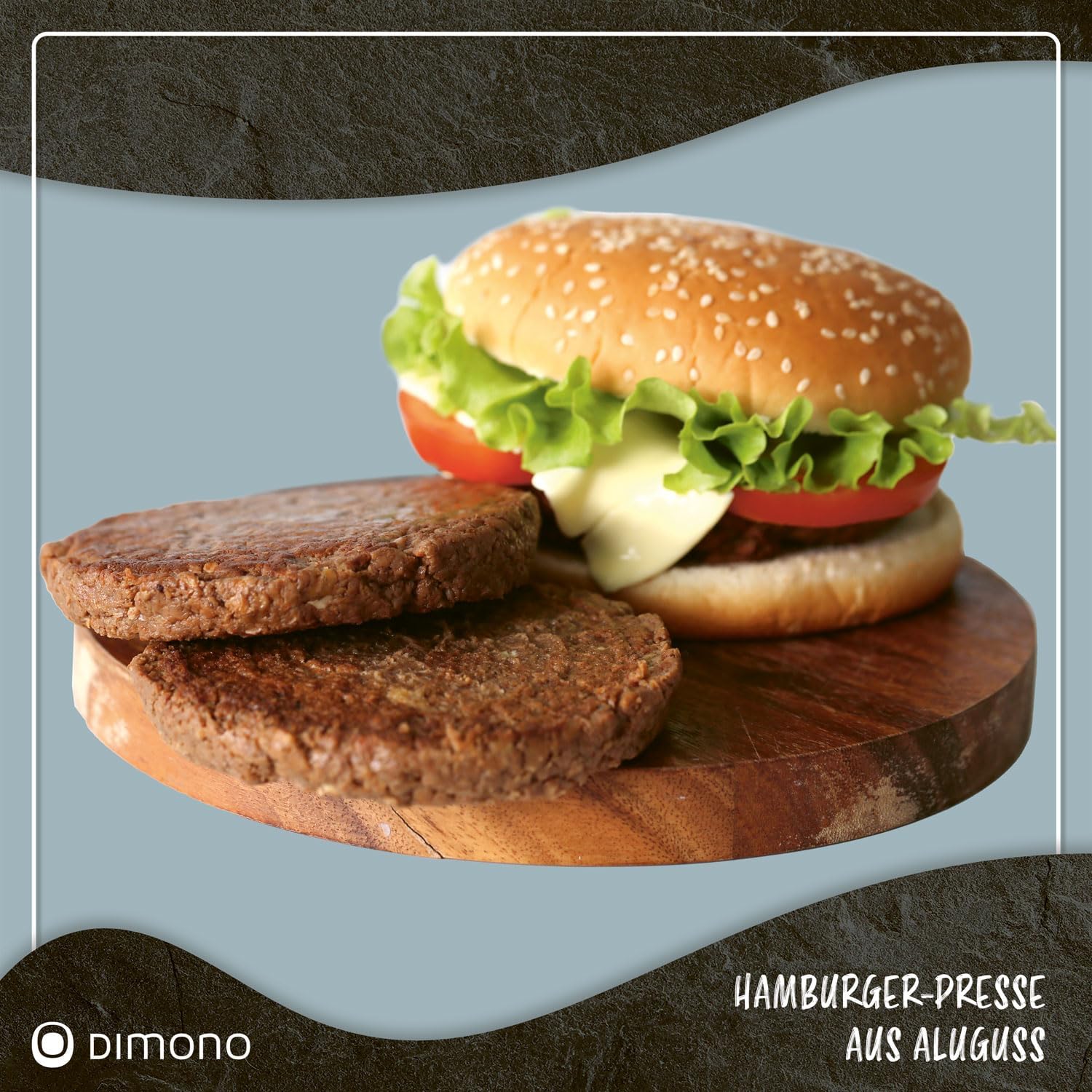 Profi Hamburgerpresse aus Aluguss – Burger-Former für perfekte Patties