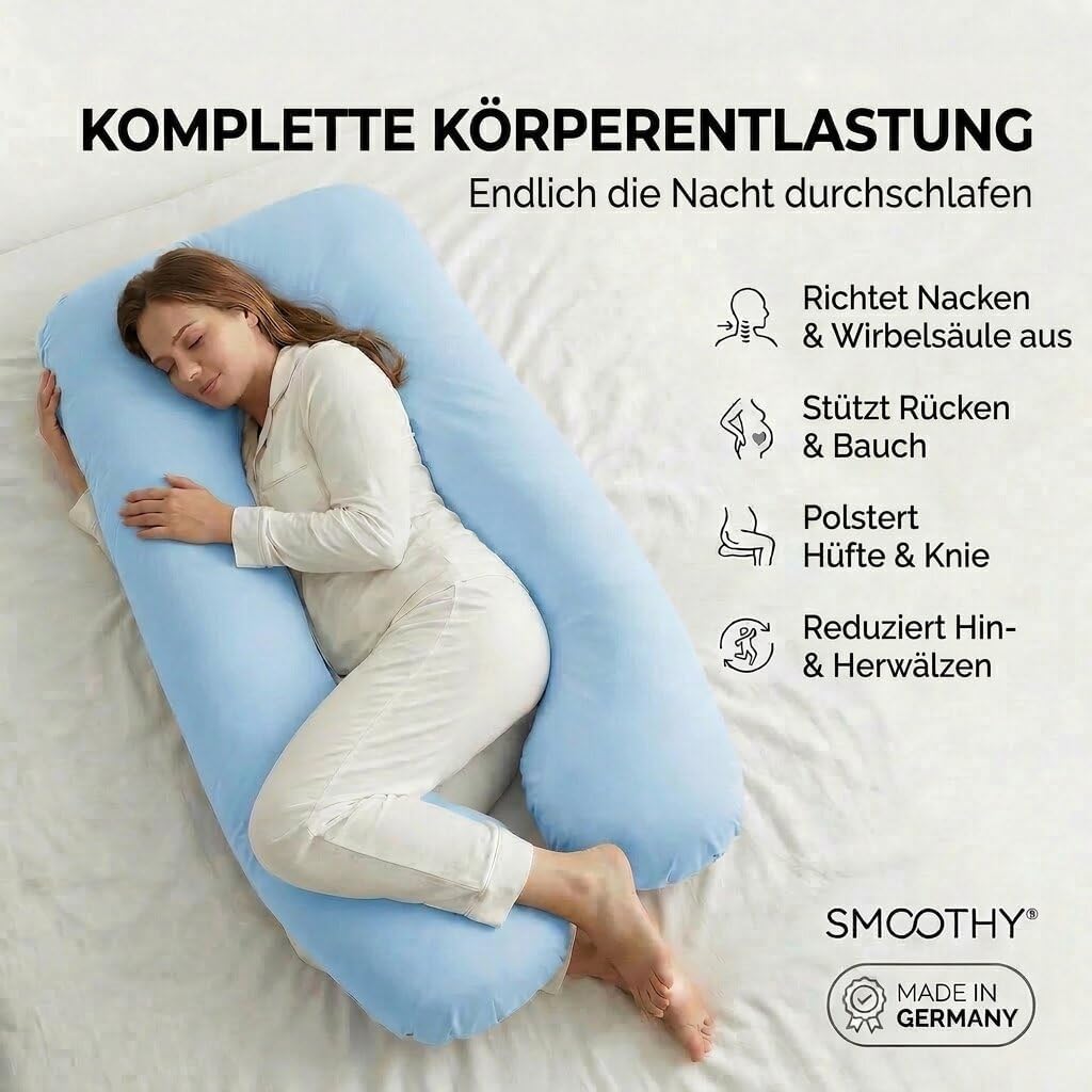 U-Form Schwangerschaftskissen & Seitenschläferkissen Stillkissen