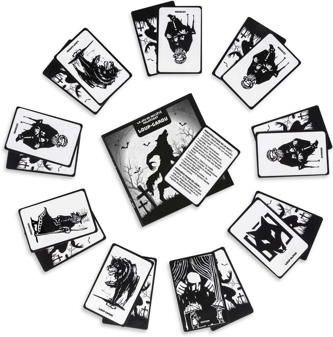Werwolf Deluxe Edition - Gesellschaftsspiel für große Gruppen
