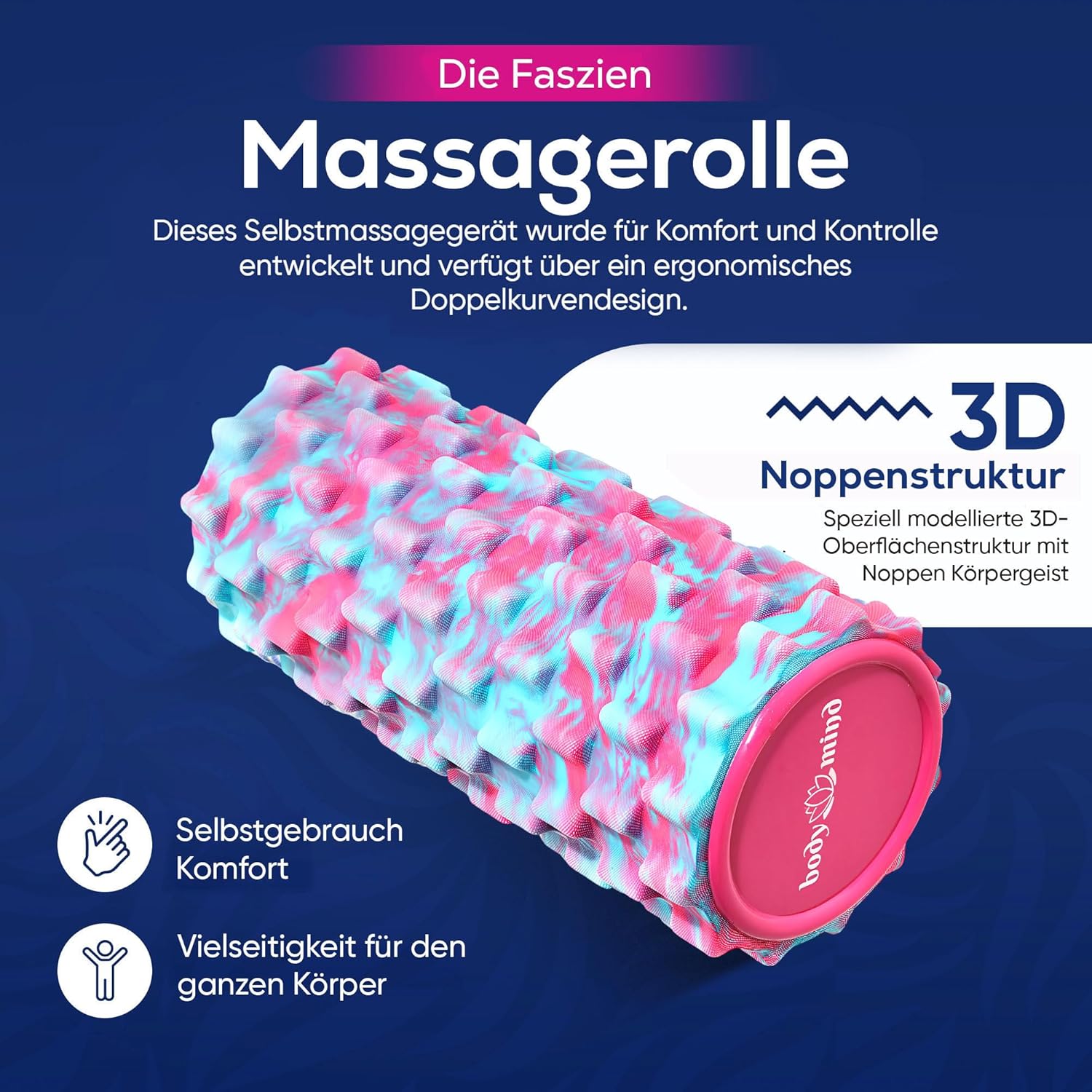 Body & Mind Faszienrolle – Massage-Rolle für Faszientraining