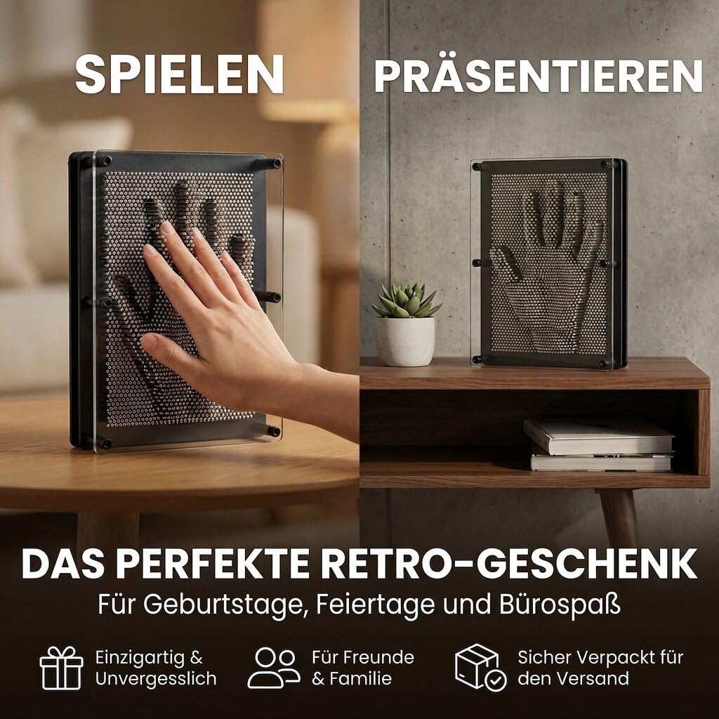 Pinart Nagelbild XXL - 3D Nagelbrett für kreative Abdrücke