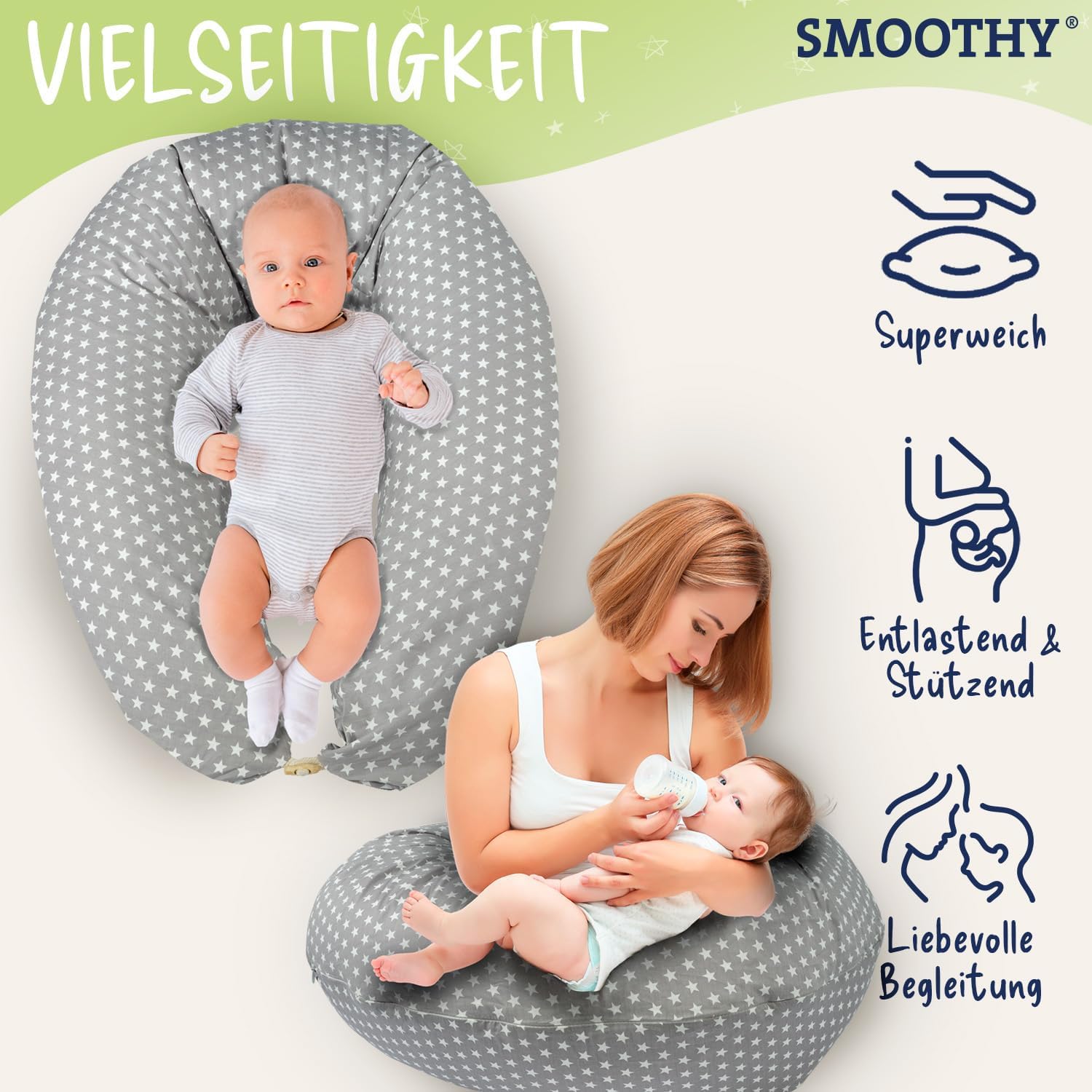 XXL Stillkissen & Schwangerschaftskissen für Seitenschläfer