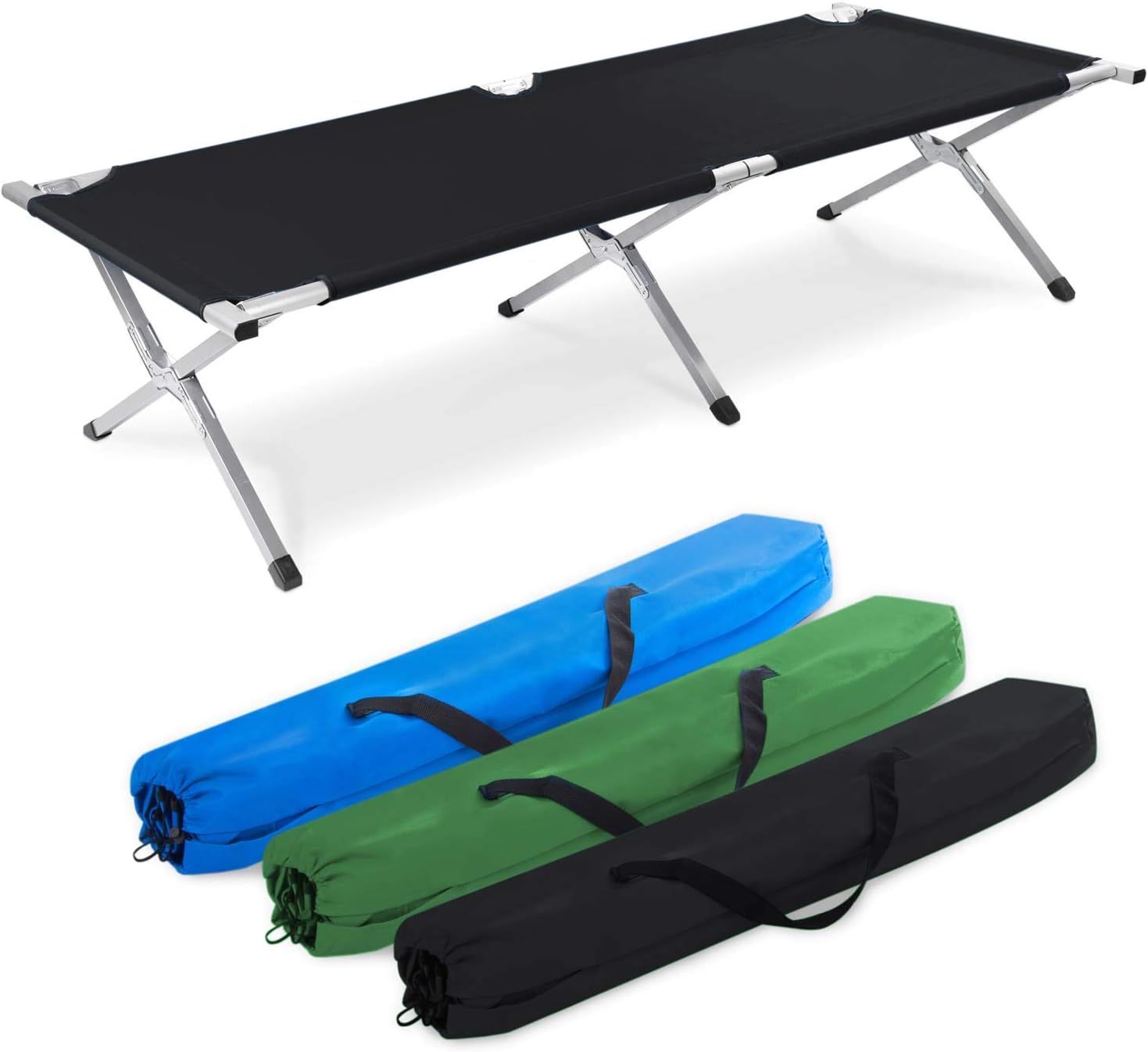 Faltbares Army Feldbett aus Aluminium - Stabiles Campingbett