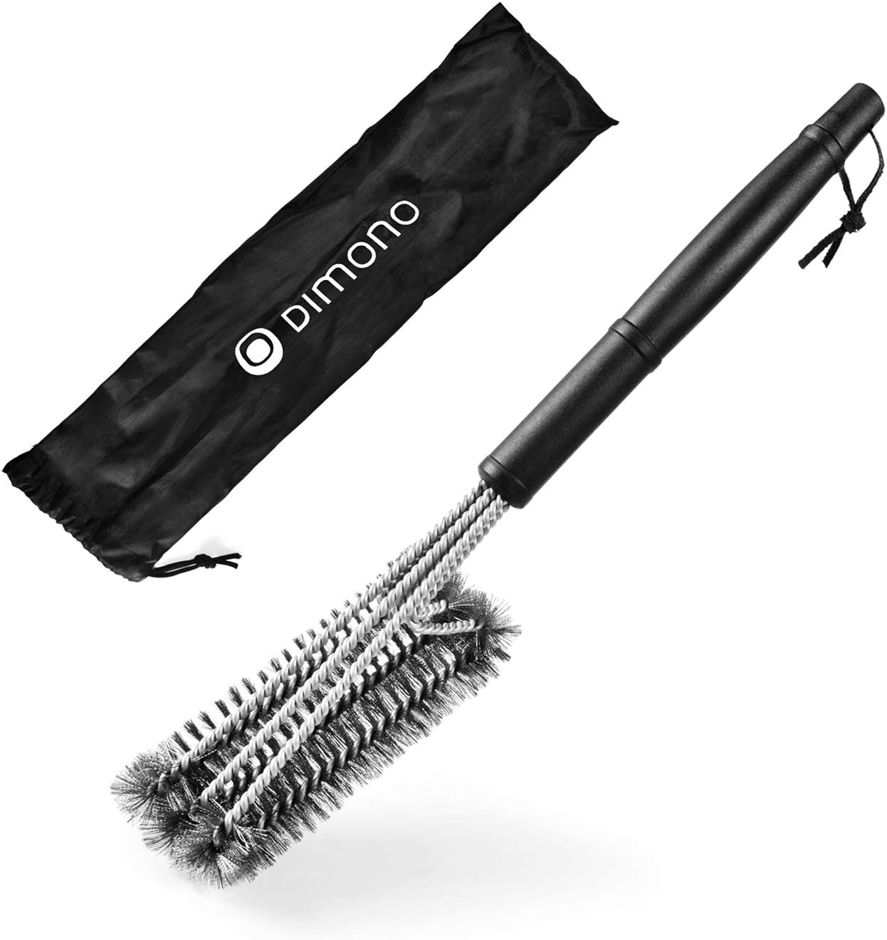 3in1 Edelstahl Grillbürste – 45 cm Reiniger mit Schaber