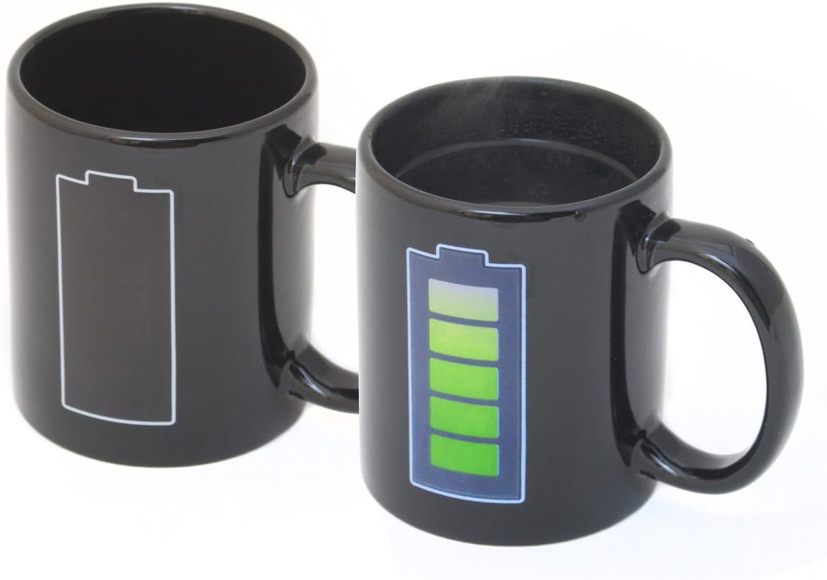 Thermo-Tasse mit Batterie-Anzeige – Magischer Kaffeebecher 300ml