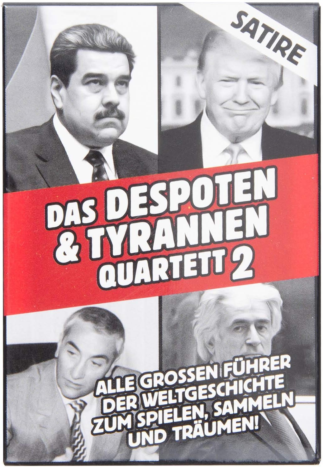 Diktatoren Quartett – Witziges Tyrannen Kartenspiel für Erwachsene