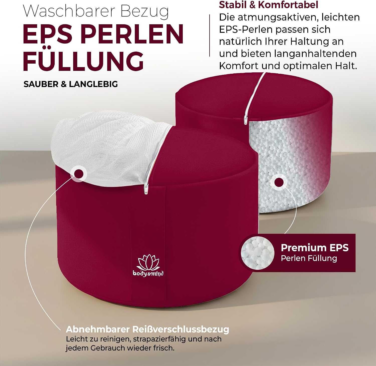 Yoga Meditationskissen - Ergonomisches Bodenkissen zur Entspannung