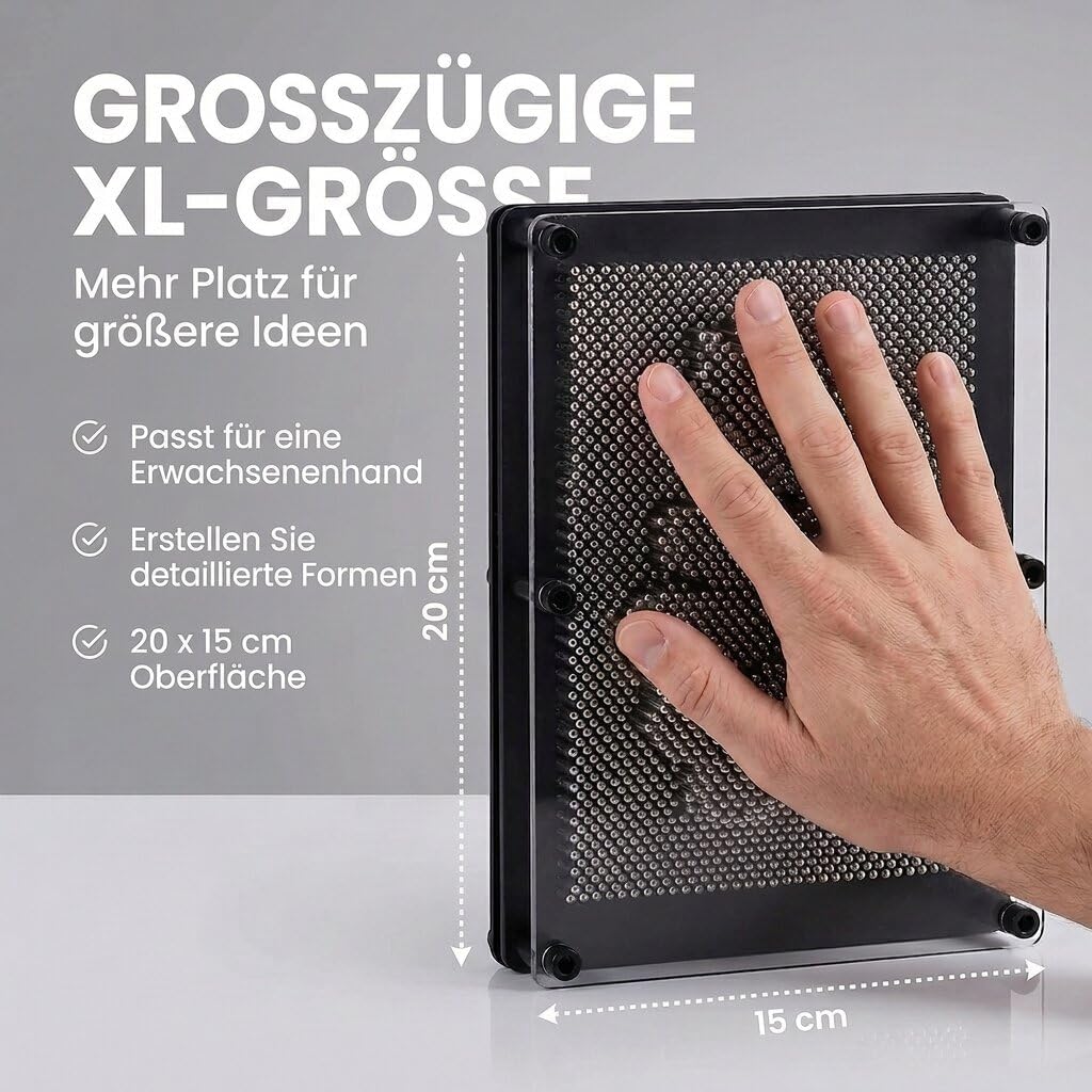 Pinart Nagelbild XXL - 3D Nagelbrett für kreative Abdrücke