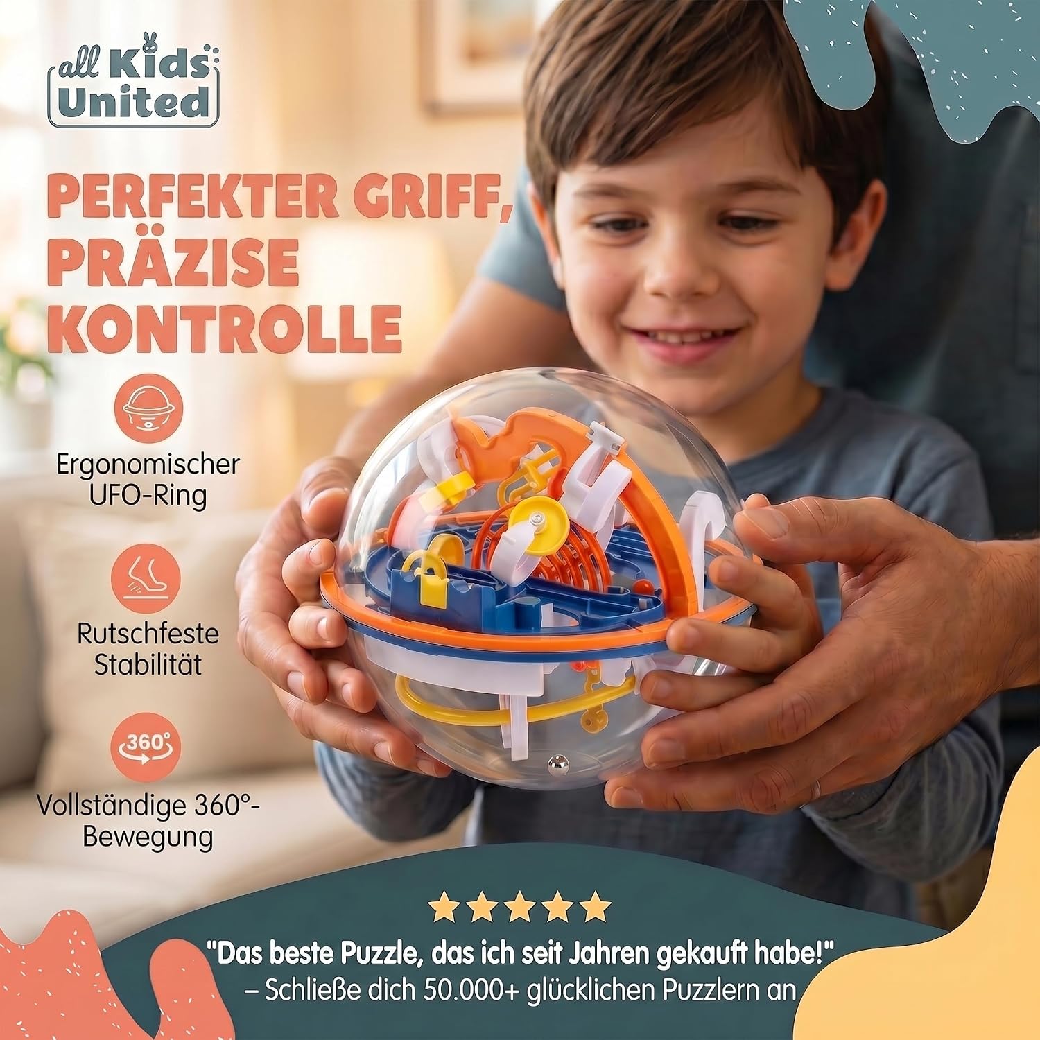 3D Kugel Labyrinth Puzzle – Magic Maze Geschicklichkeitsspiel